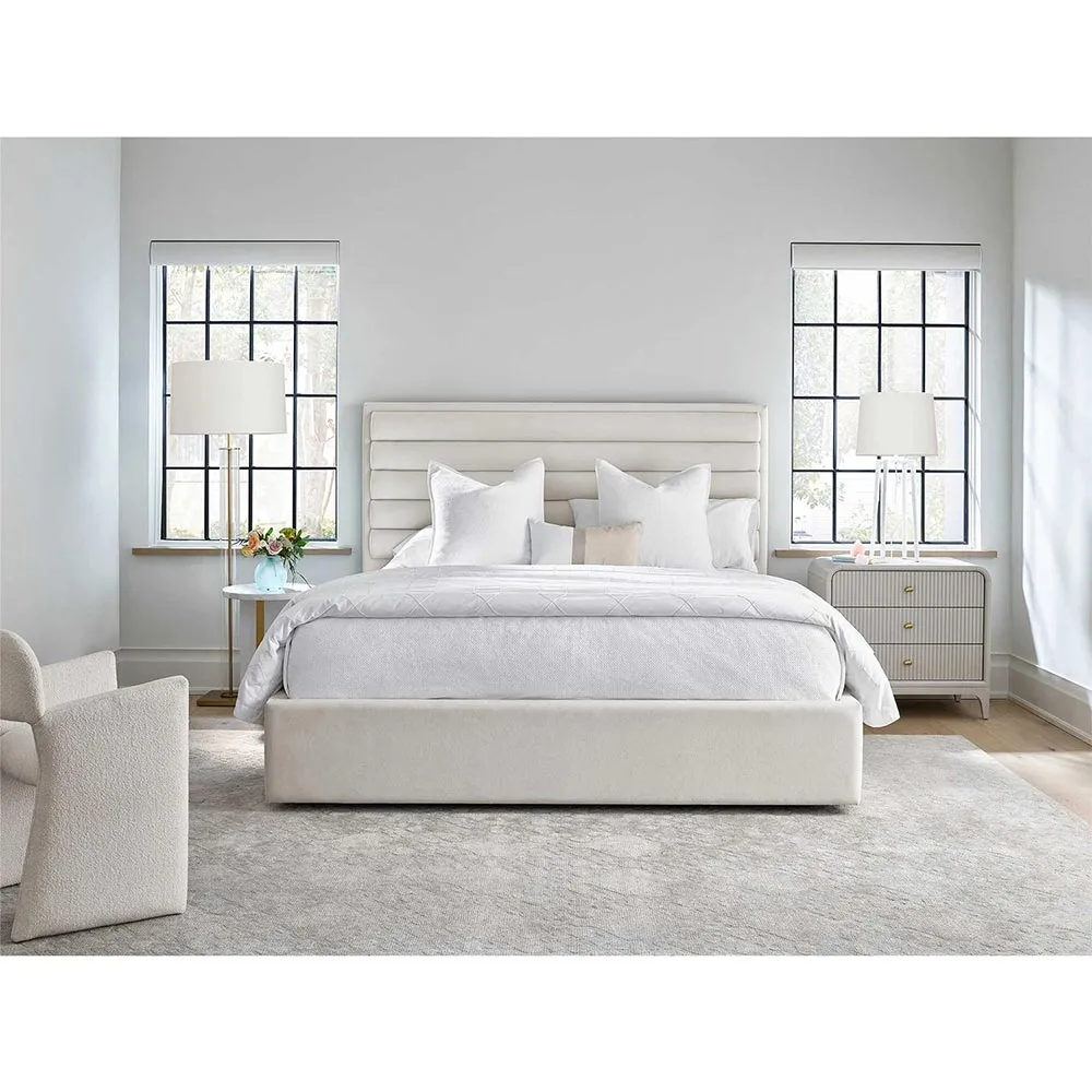 Tristan King Size Tufted Bed - Off White
