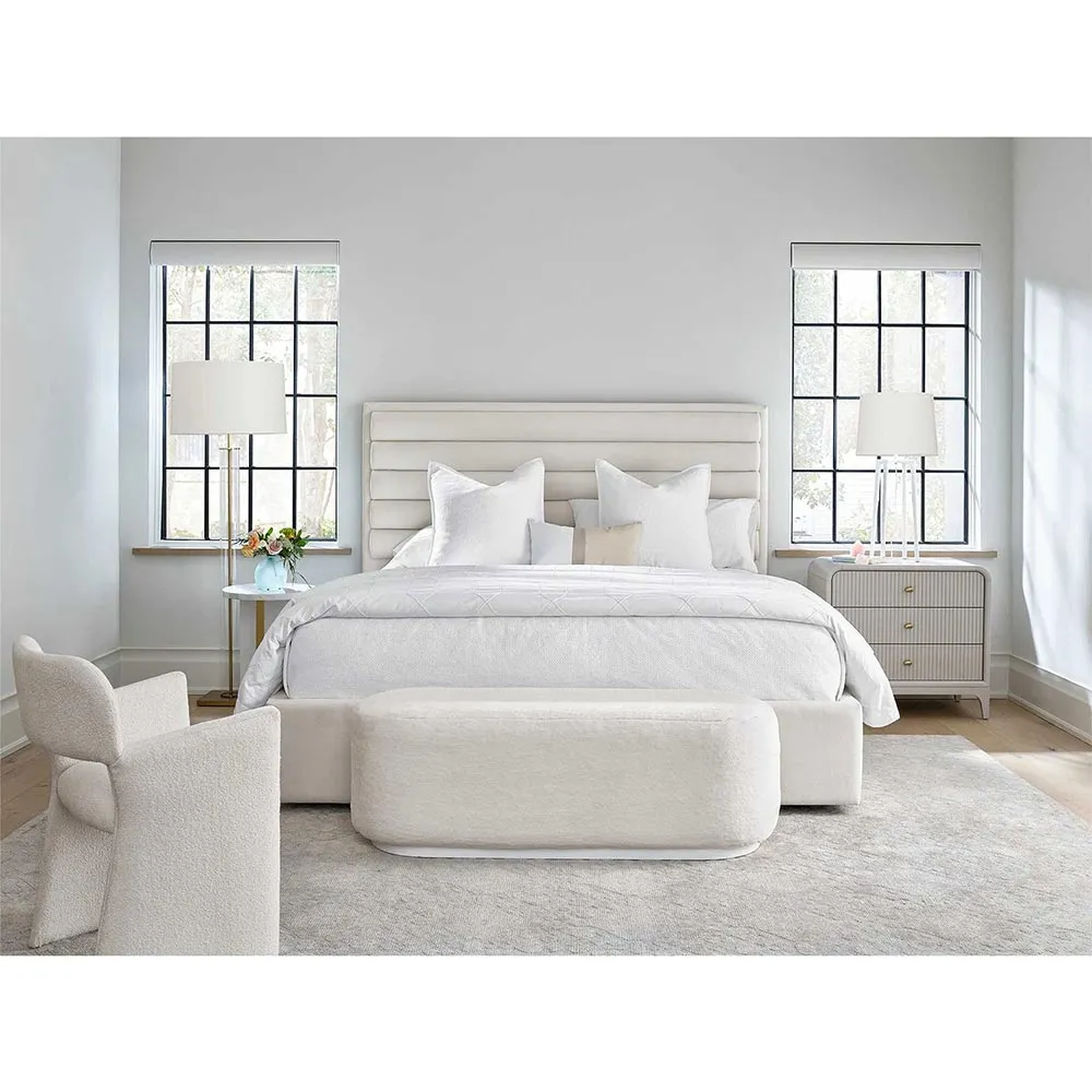 Tristan King Size Tufted Bed - Off White