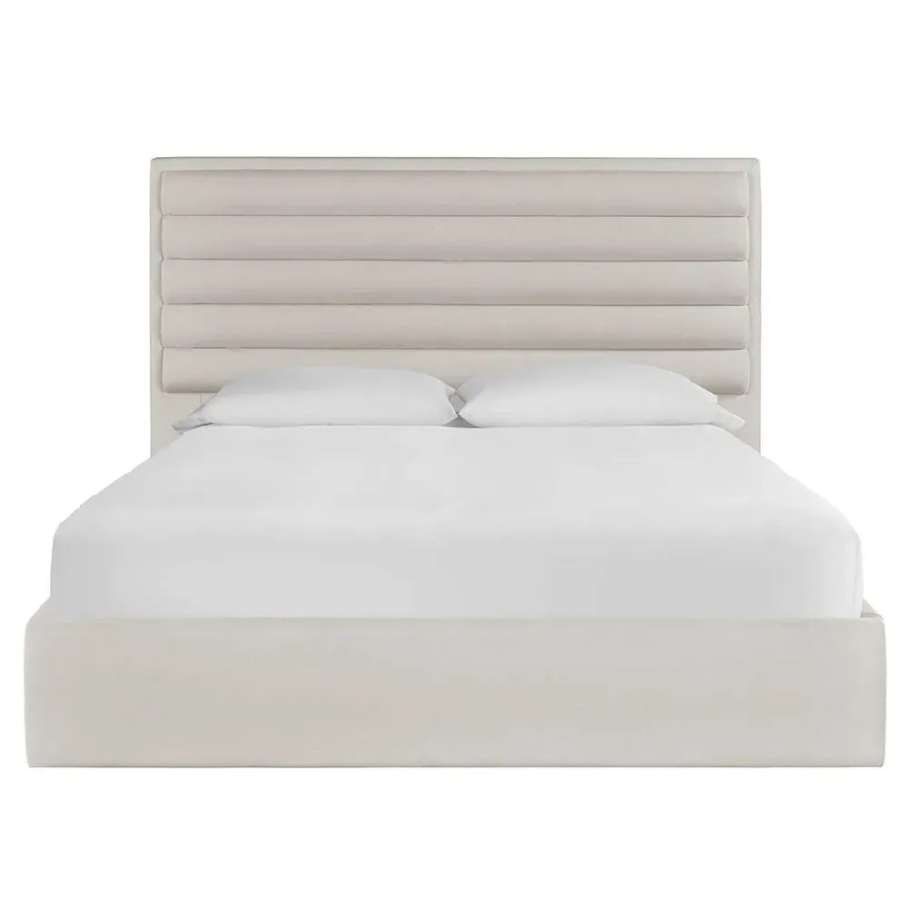 Tristan King Size Tufted Bed - Off White