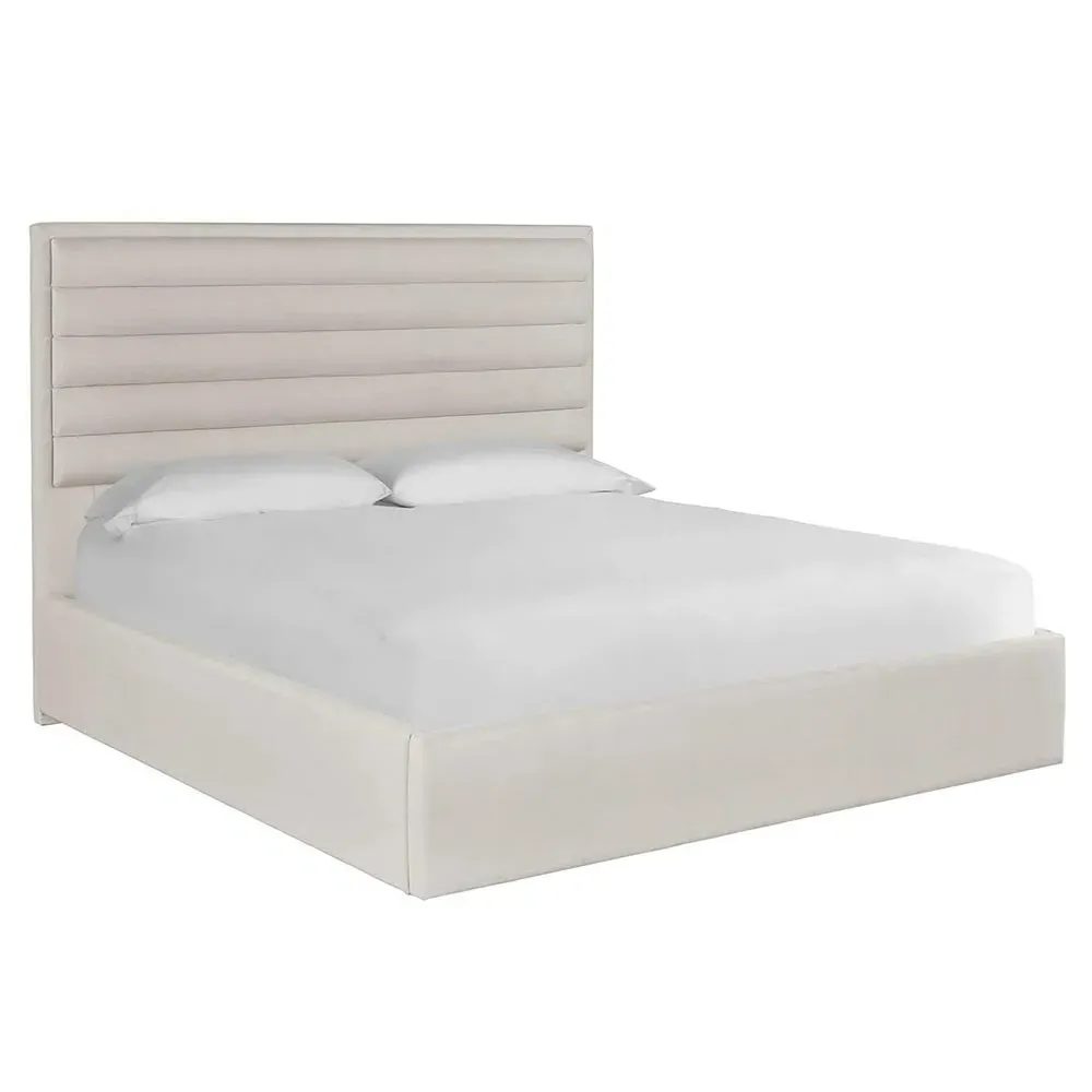 Tristan Queen Size Tufted Bed - Off White