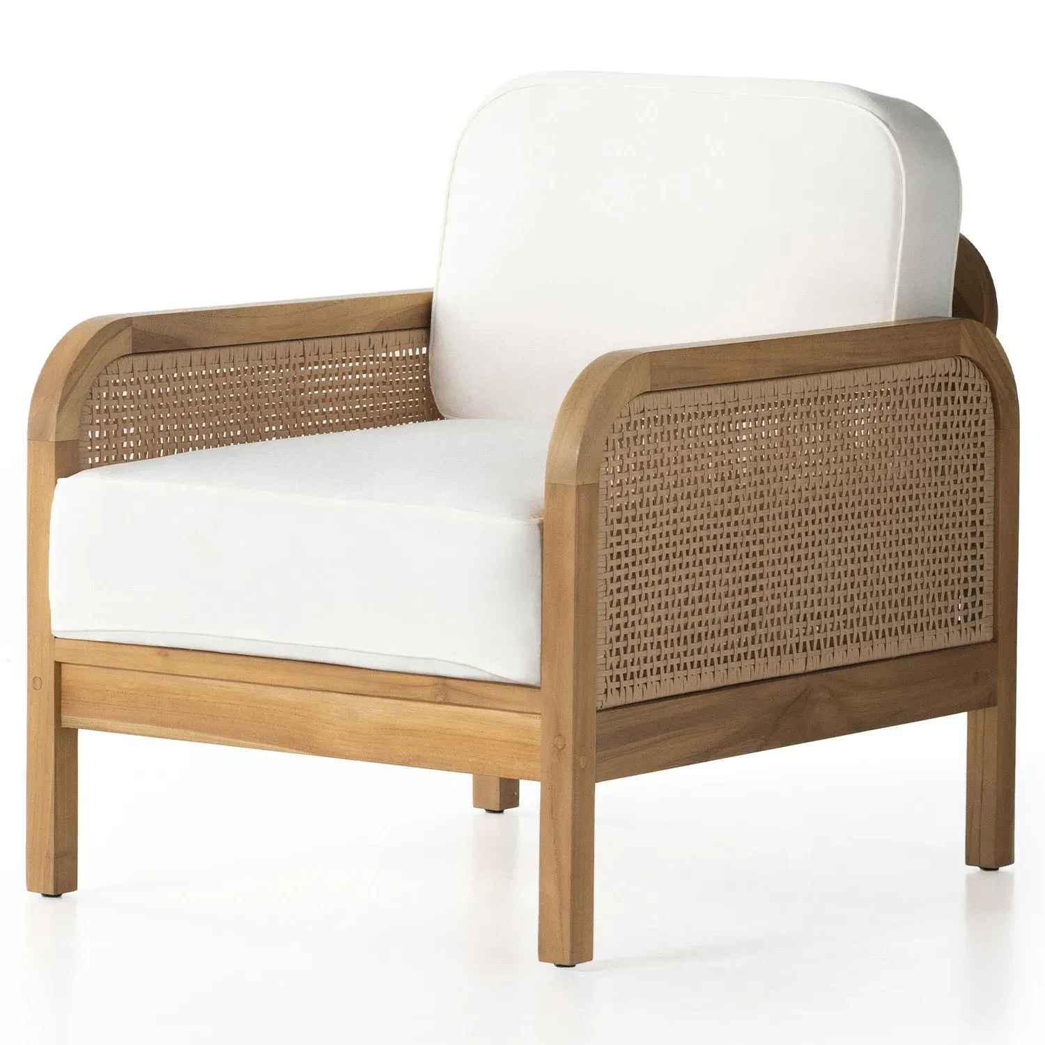 Tropica Outdoor Lounge Chair - White, Teak