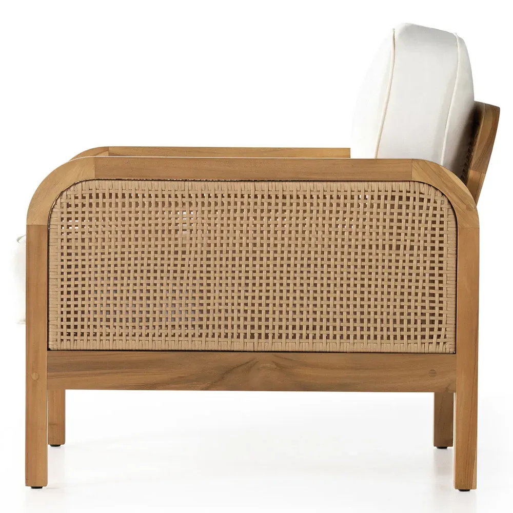 Tropica Outdoor Lounge Chair - White, Teak