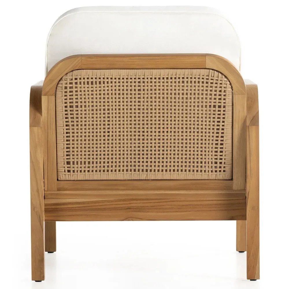 Tropica Outdoor Lounge Chair - White, Teak