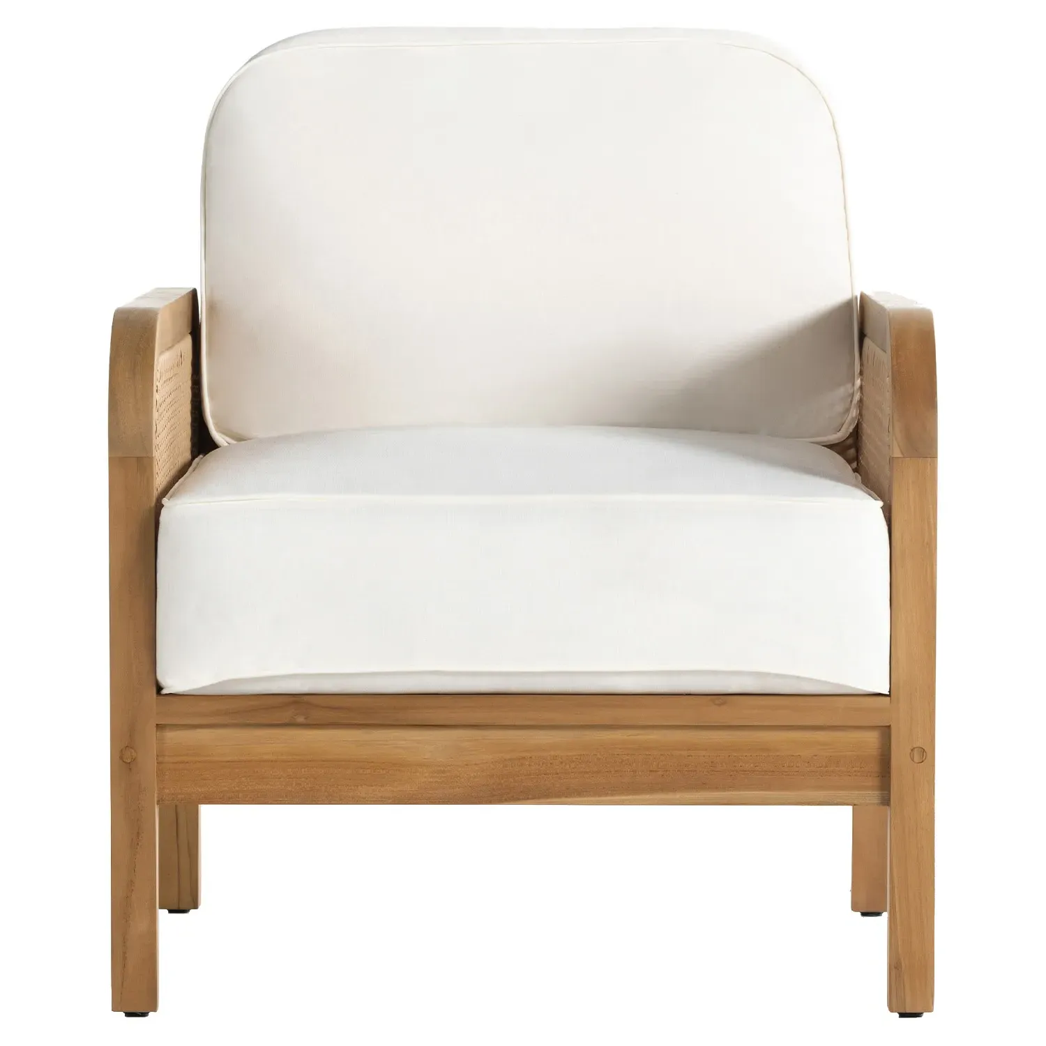Tropica Outdoor Lounge Chair - White, Teak image