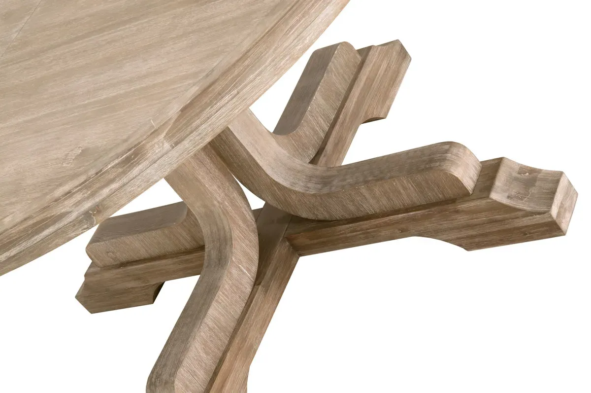 Troy Round Extendable Dining Table - Grey, Acacia