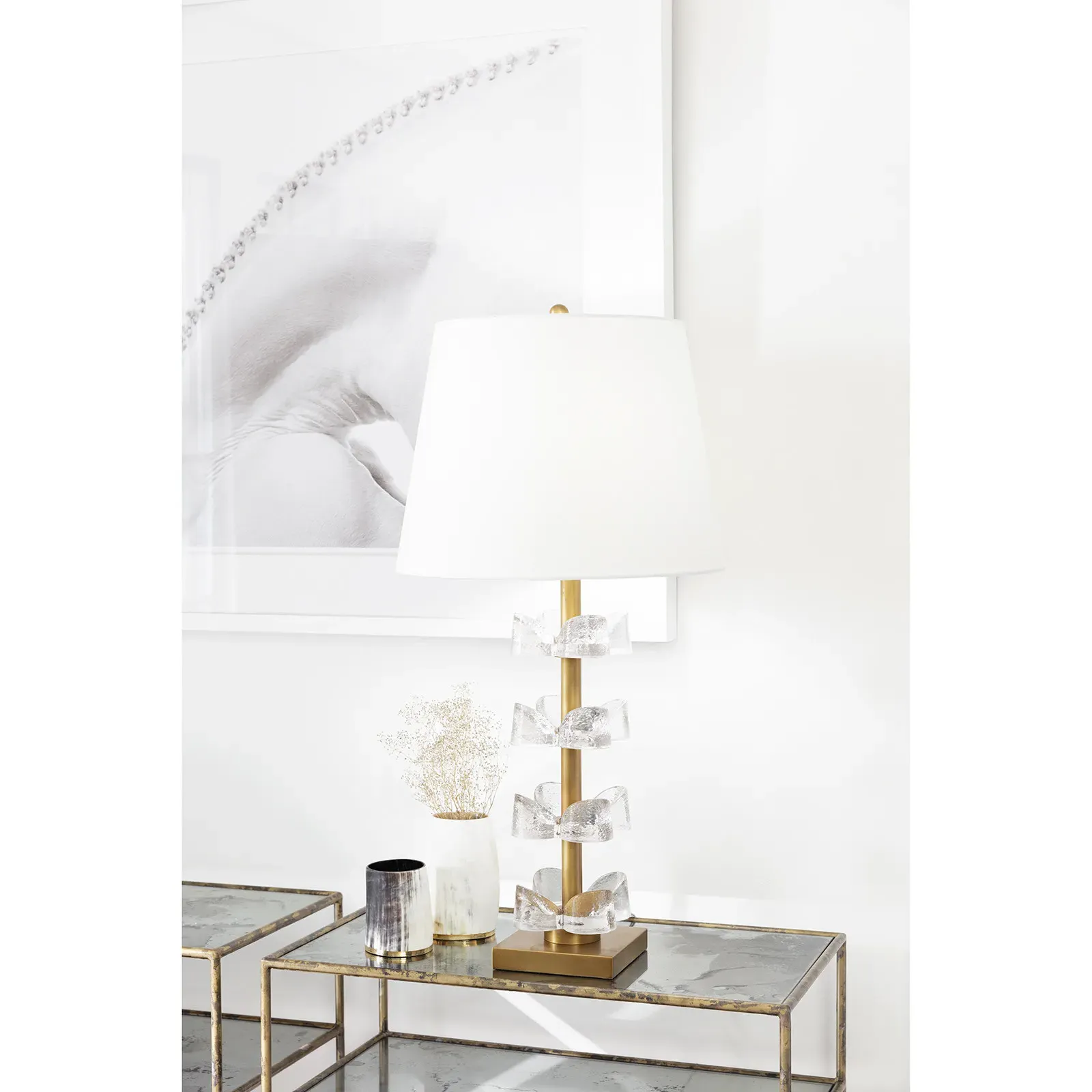 Troy Small Decorative Table Vase - Natural, Horn