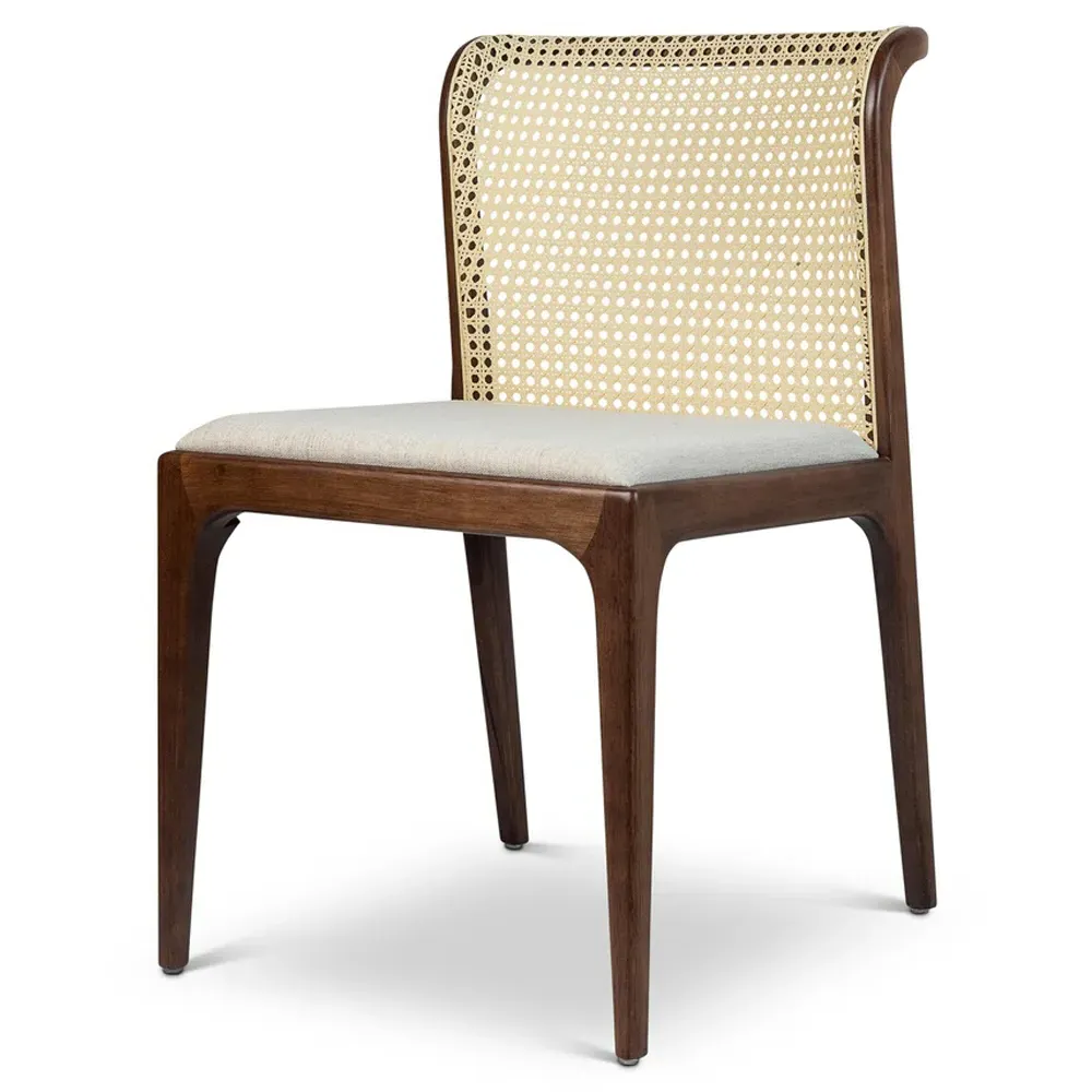 Tucker Upholstered Dining Side Chair - Cream, Cane