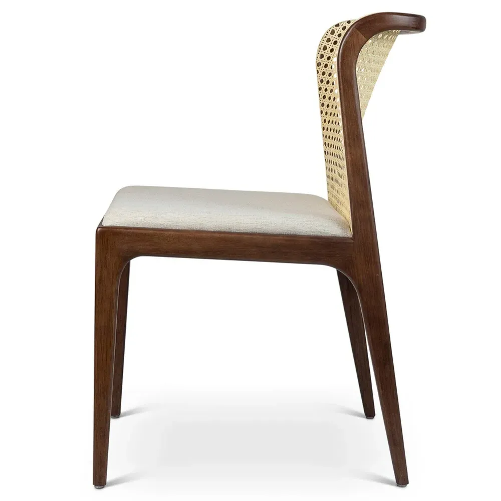 Tucker Upholstered Dining Side Chair - Cream, Cane