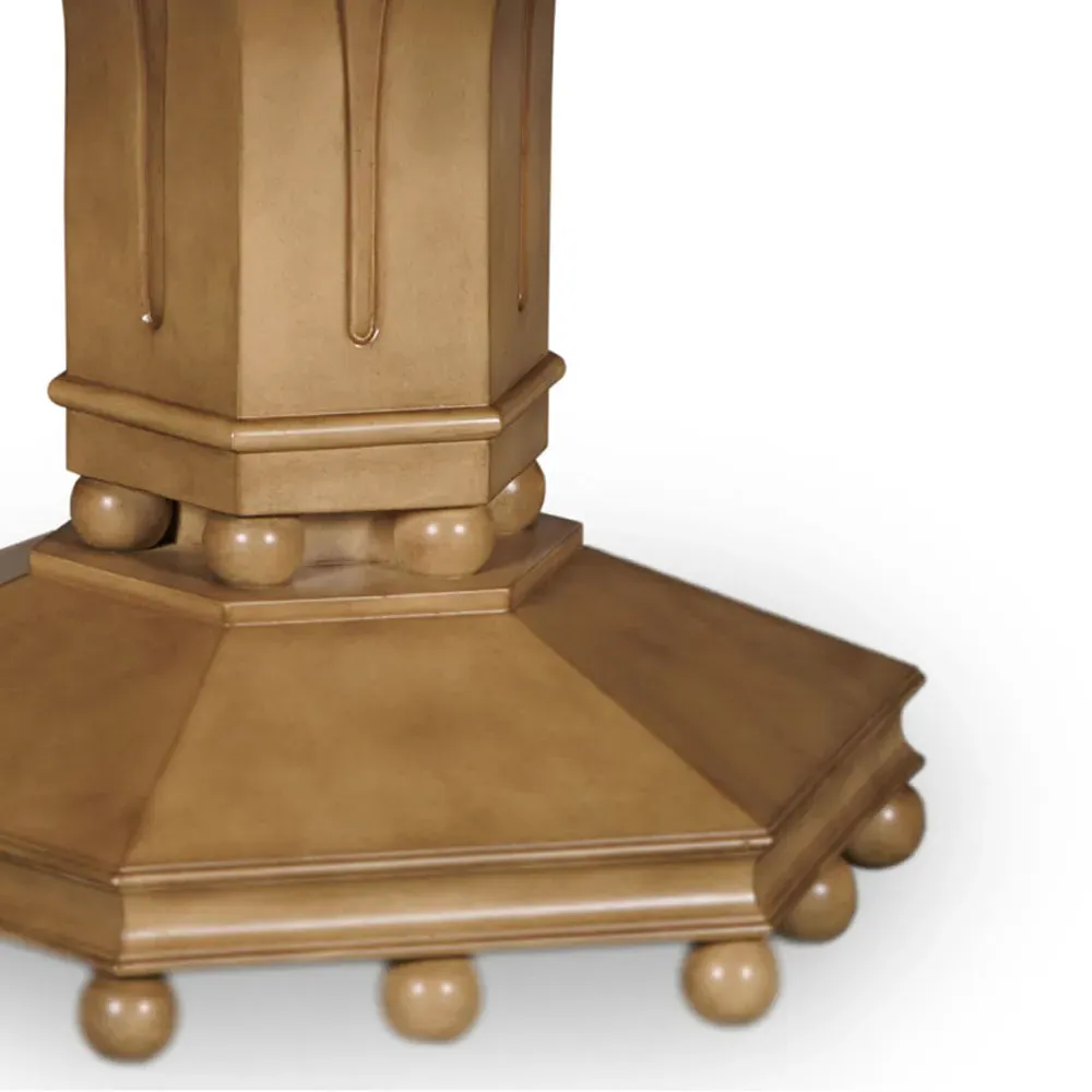 Tulip French Extendable Round Dining Table - Brown