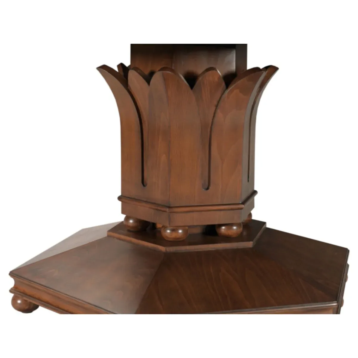 Tulip Round Extendable Jupe Dining Table - Dark Brown, Hardwood