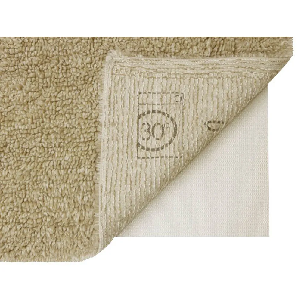 Tundra Wool Shag Washable Rug - Beige