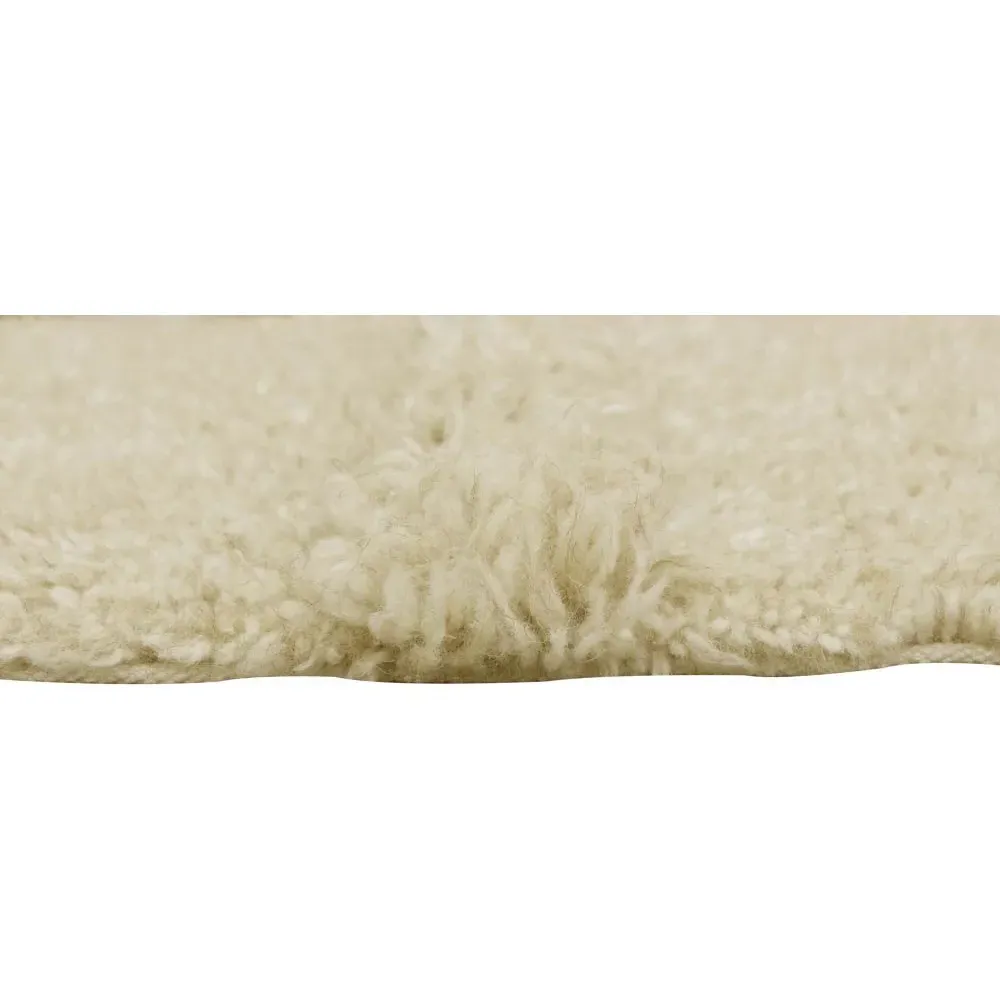 Tundra Wool Shag Washable Rug - Beige