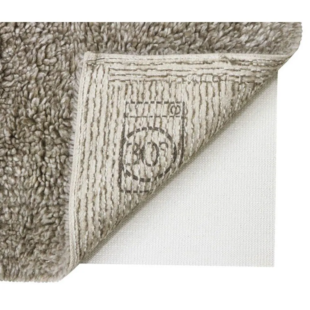 Tundra Wool Shag Washable Rug - Grey