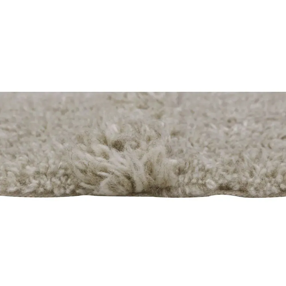 Tundra Wool Shag Washable Rug - Grey