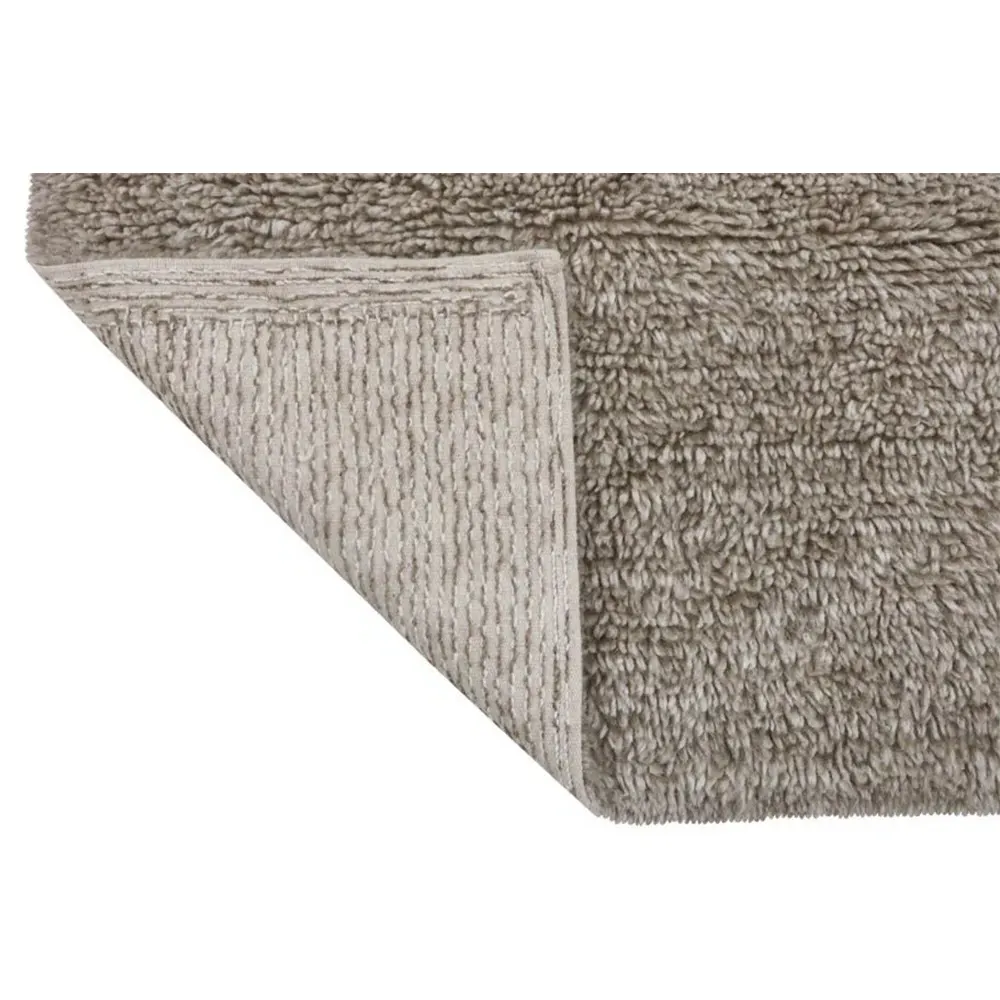 Tundra Wool Shag Washable Rug - Grey