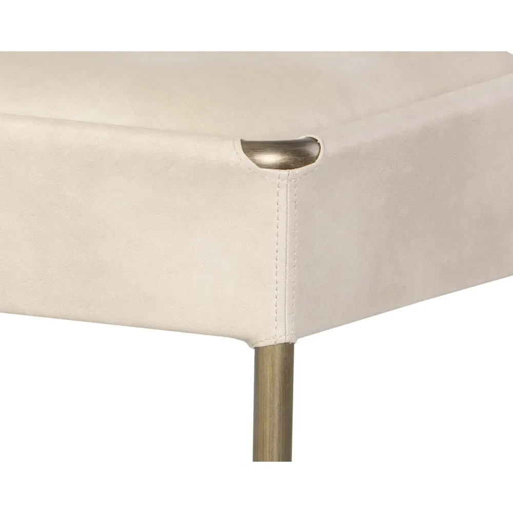 Turner Bedroom Bench - Beige, Faux Leather