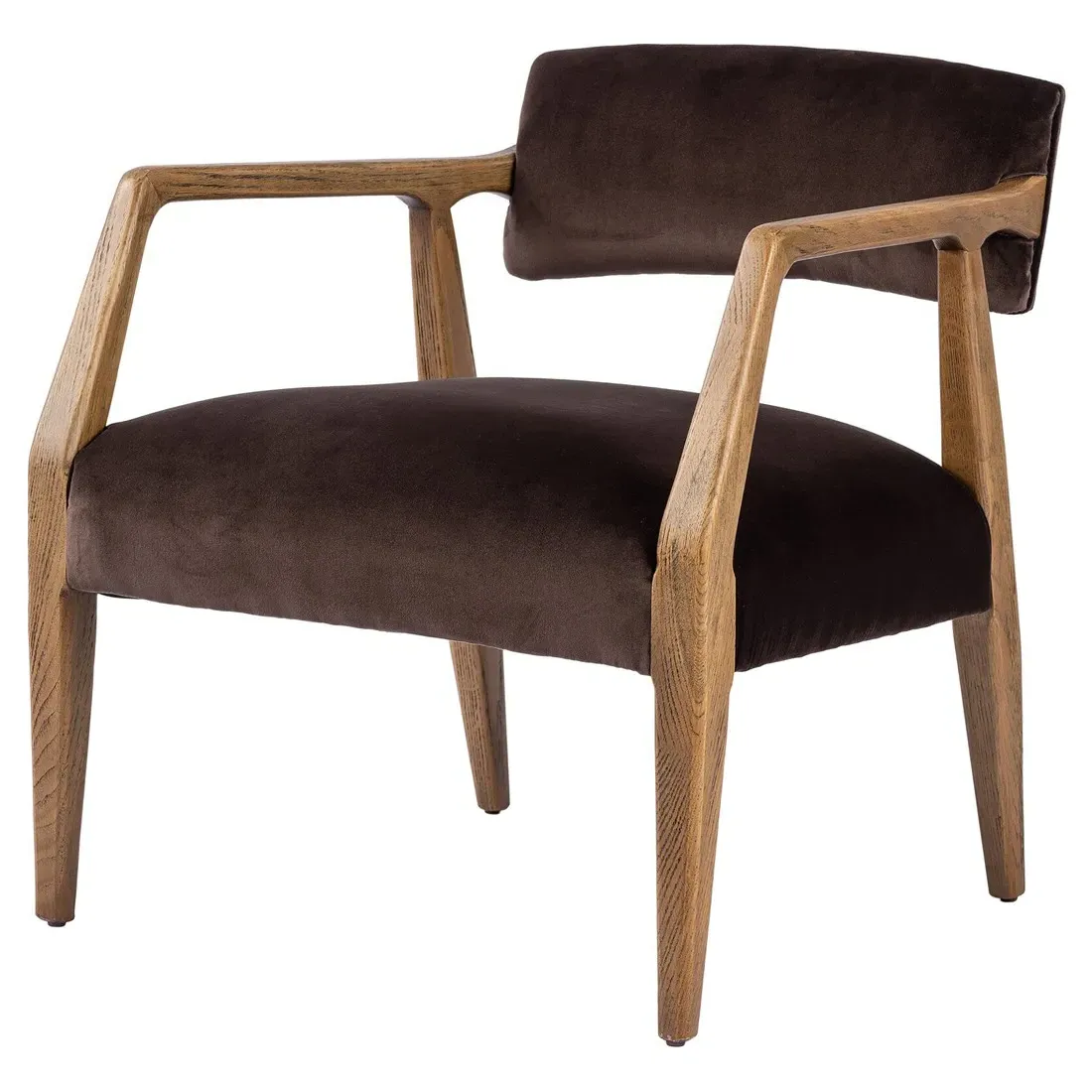 Tyler Arm Chair - Cocoa, Velvet image