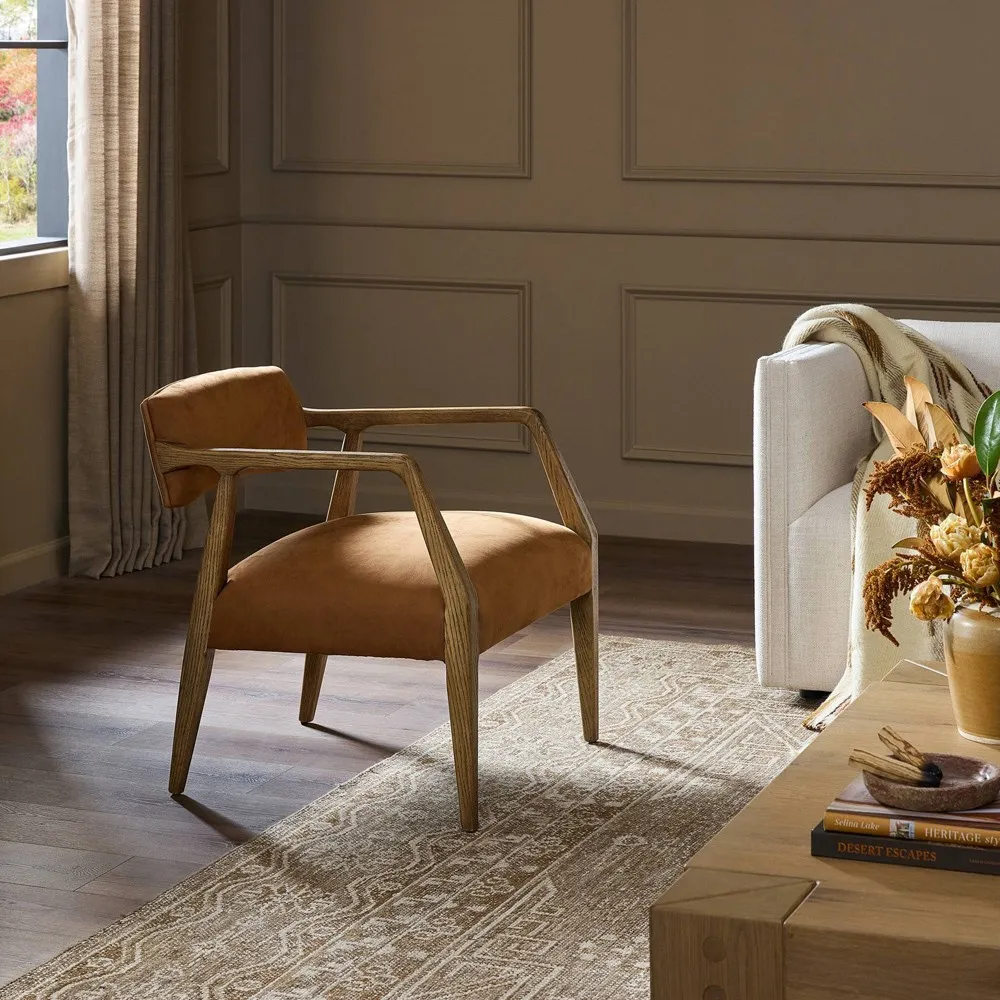 Tyler Arm Chair - Cognac, Oak