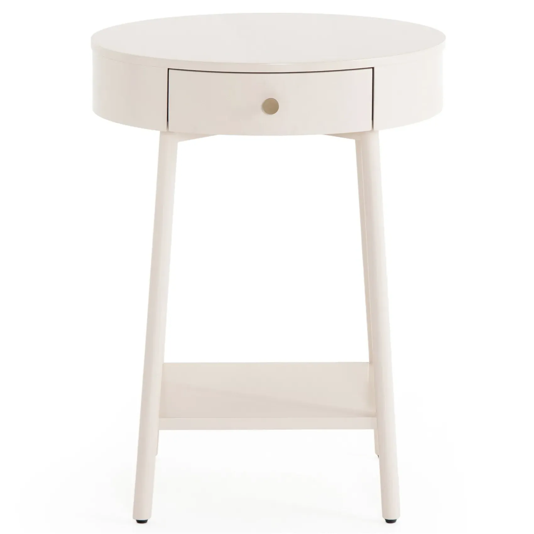 Tyra 1 Drawer Nightstand with Shelf - White, Wood image