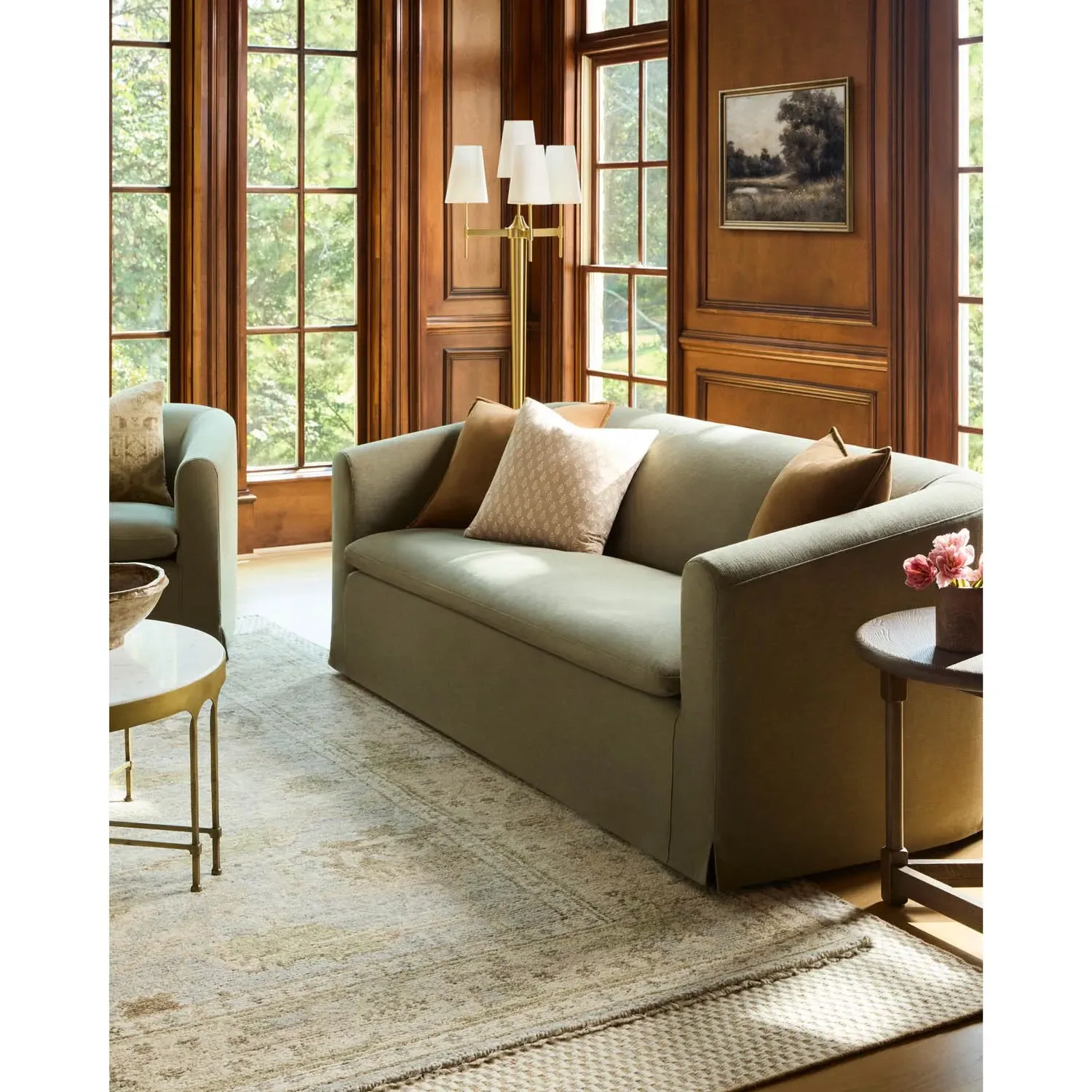 Tyra Floral Patterned Hand Knotted Rug 8'x10' - Beige, Wool