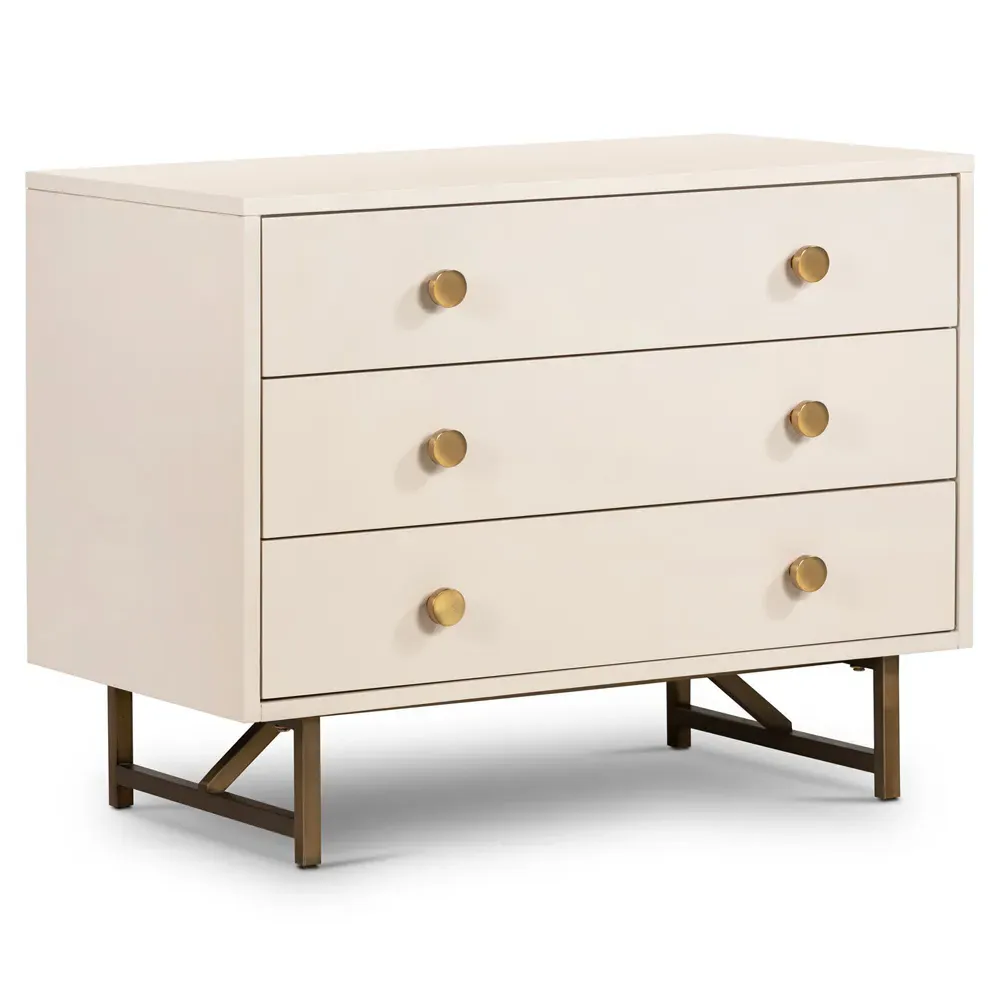 Tyra Nightstand - Cream, Engineered Hardwood