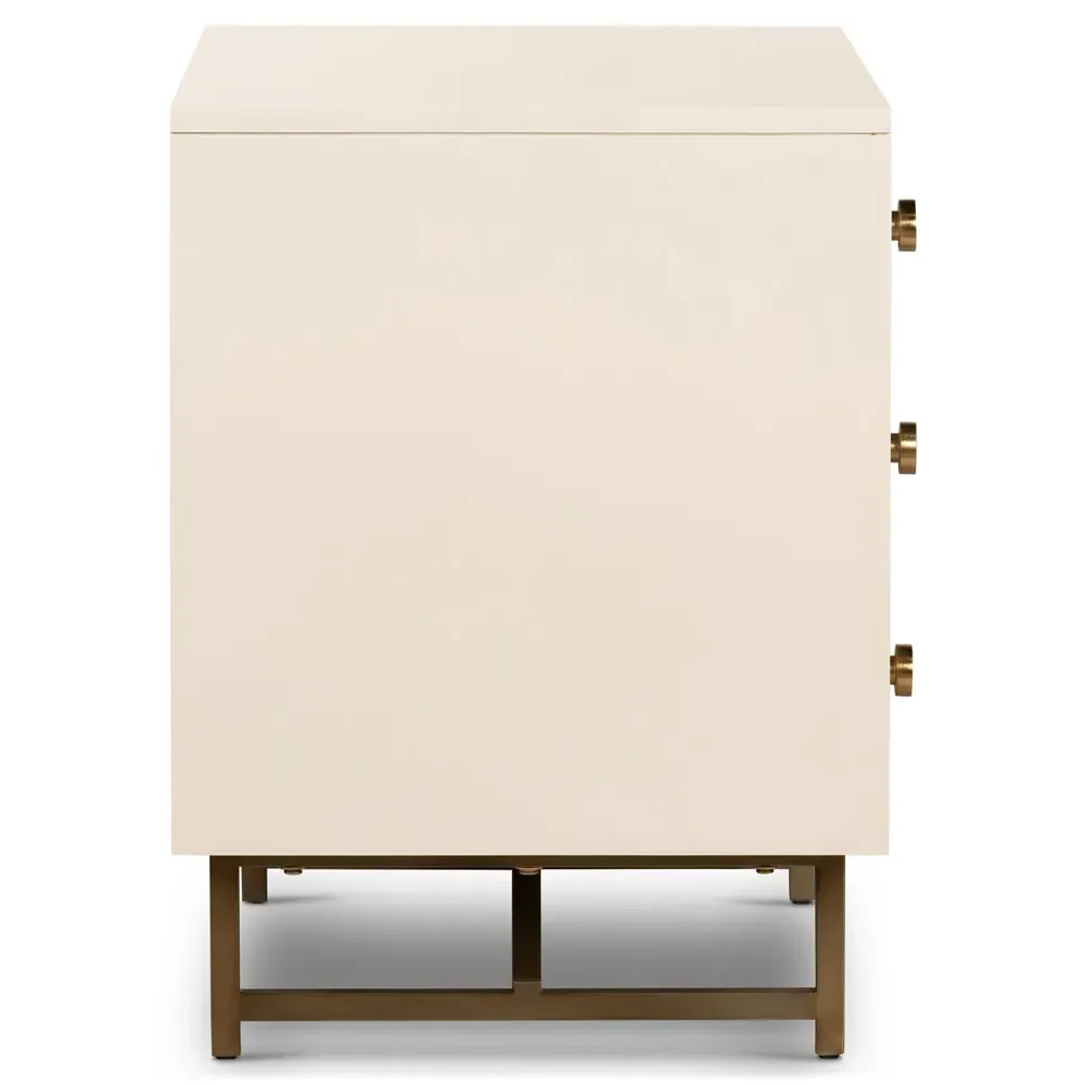 Tyra Nightstand - Cream, Engineered Hardwood