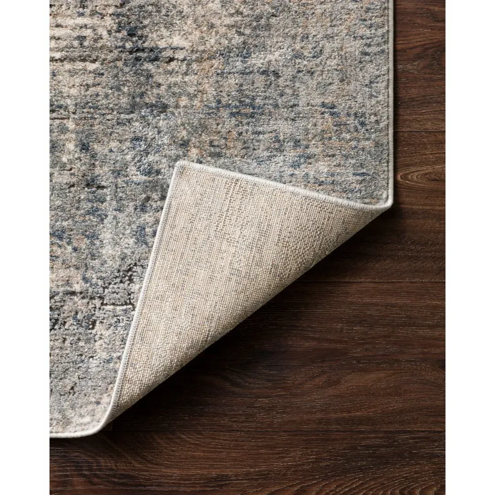 Ulandra Abstract Patterned Rug - Blue, Polypropylene