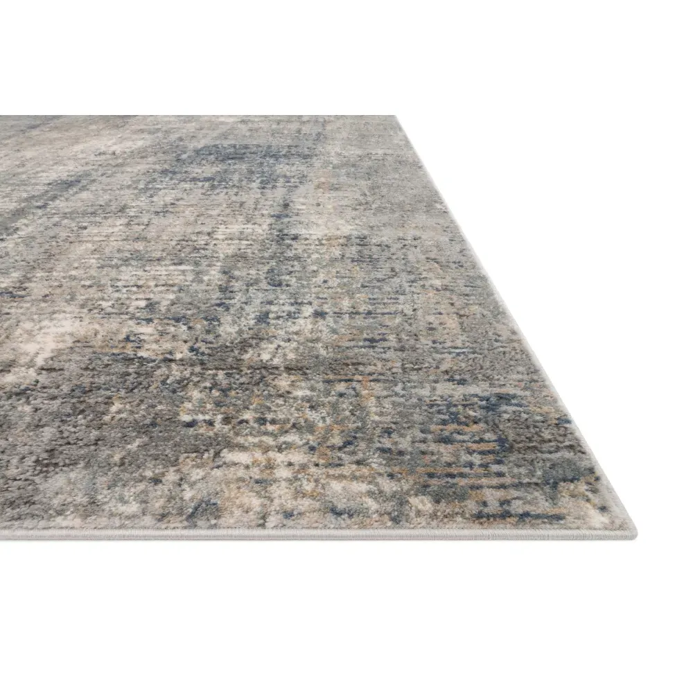 Ulandra Abstract Patterned Rug - Blue, Polypropylene