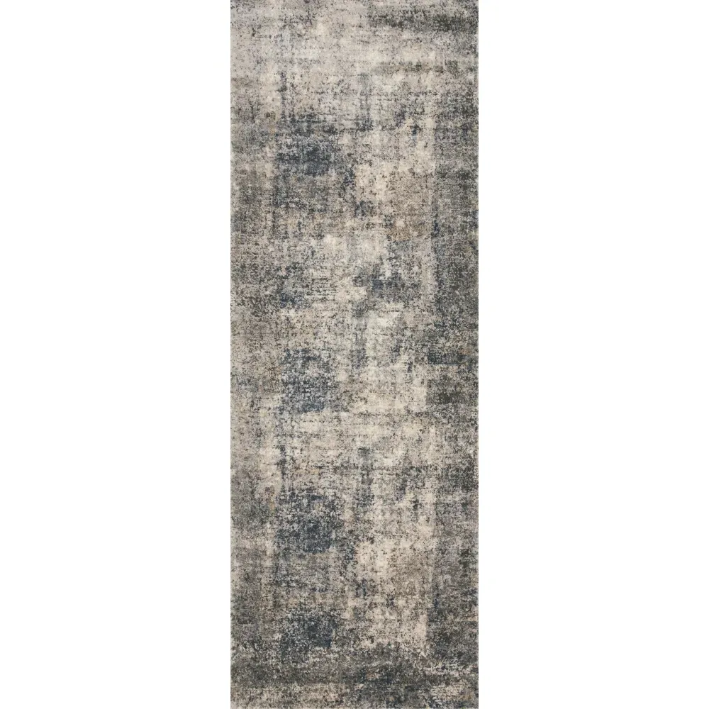 Ulandra Abstract Patterned Rug Sample - Blue, Polypropylene