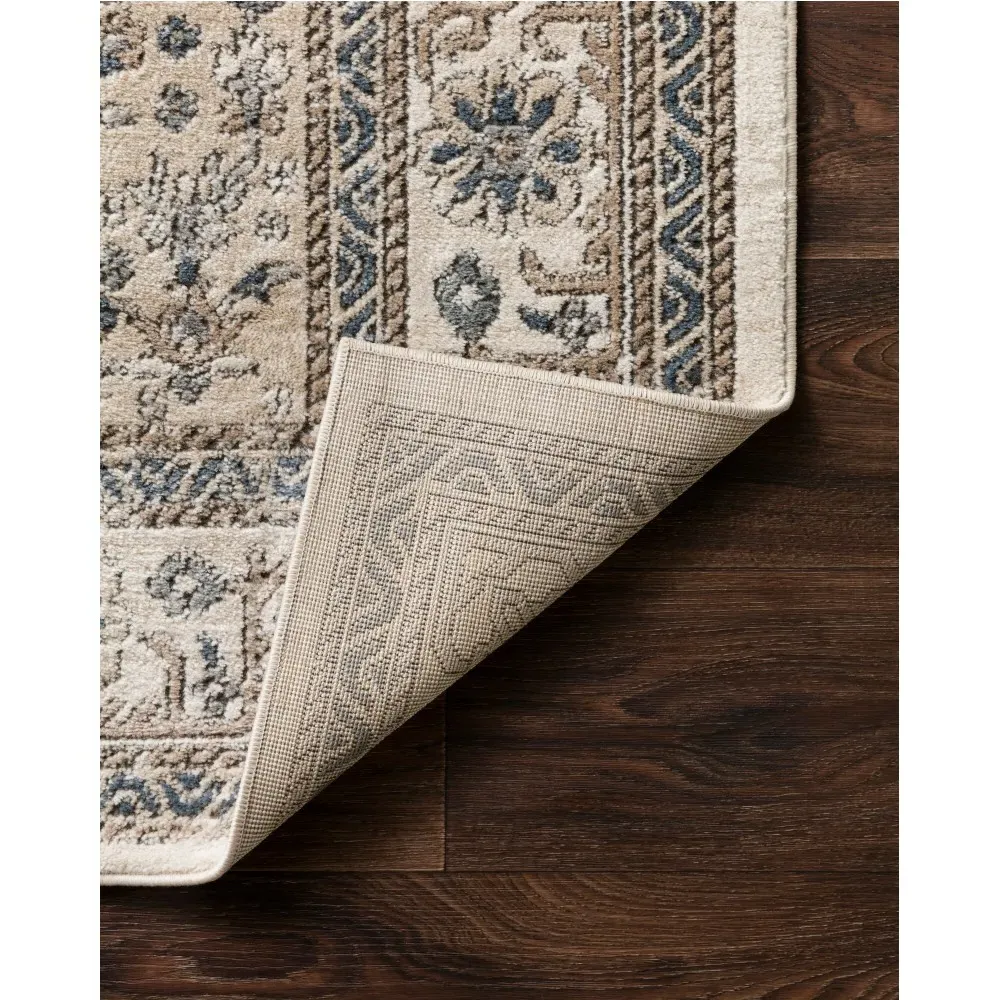 Ulandra Floral Patterned Rug - Brown, Polypropylene