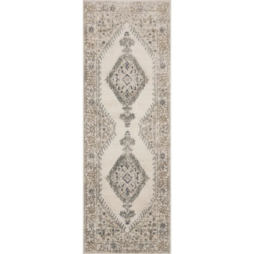 Ulandra Floral Patterned Rug Sample - Brown, Polypropylene