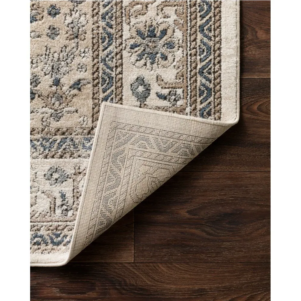 Ulandra Floral Patterned Rug Sample - Brown, Polypropylene