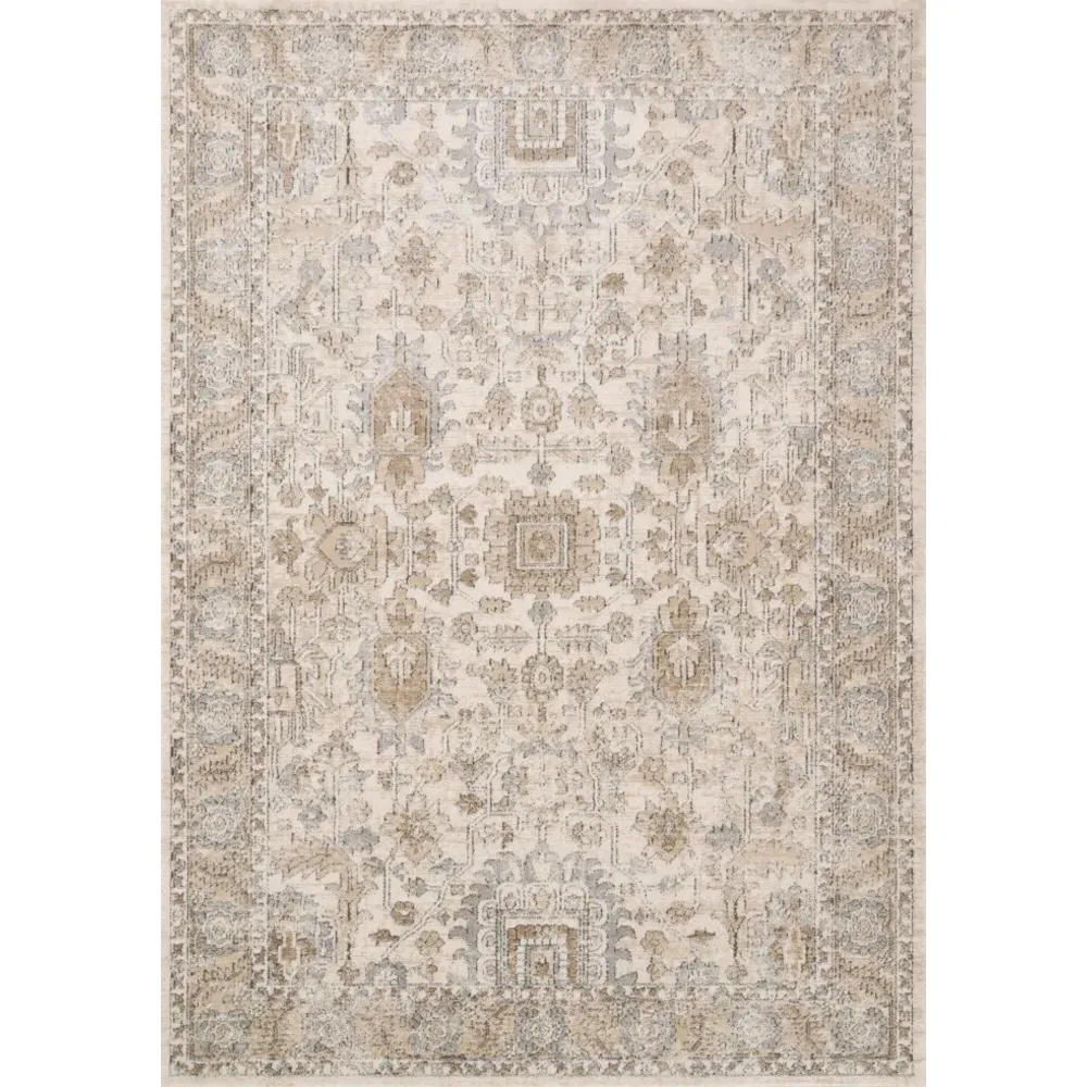 Ulandra Patterned Rug - Beige, Polypropylene