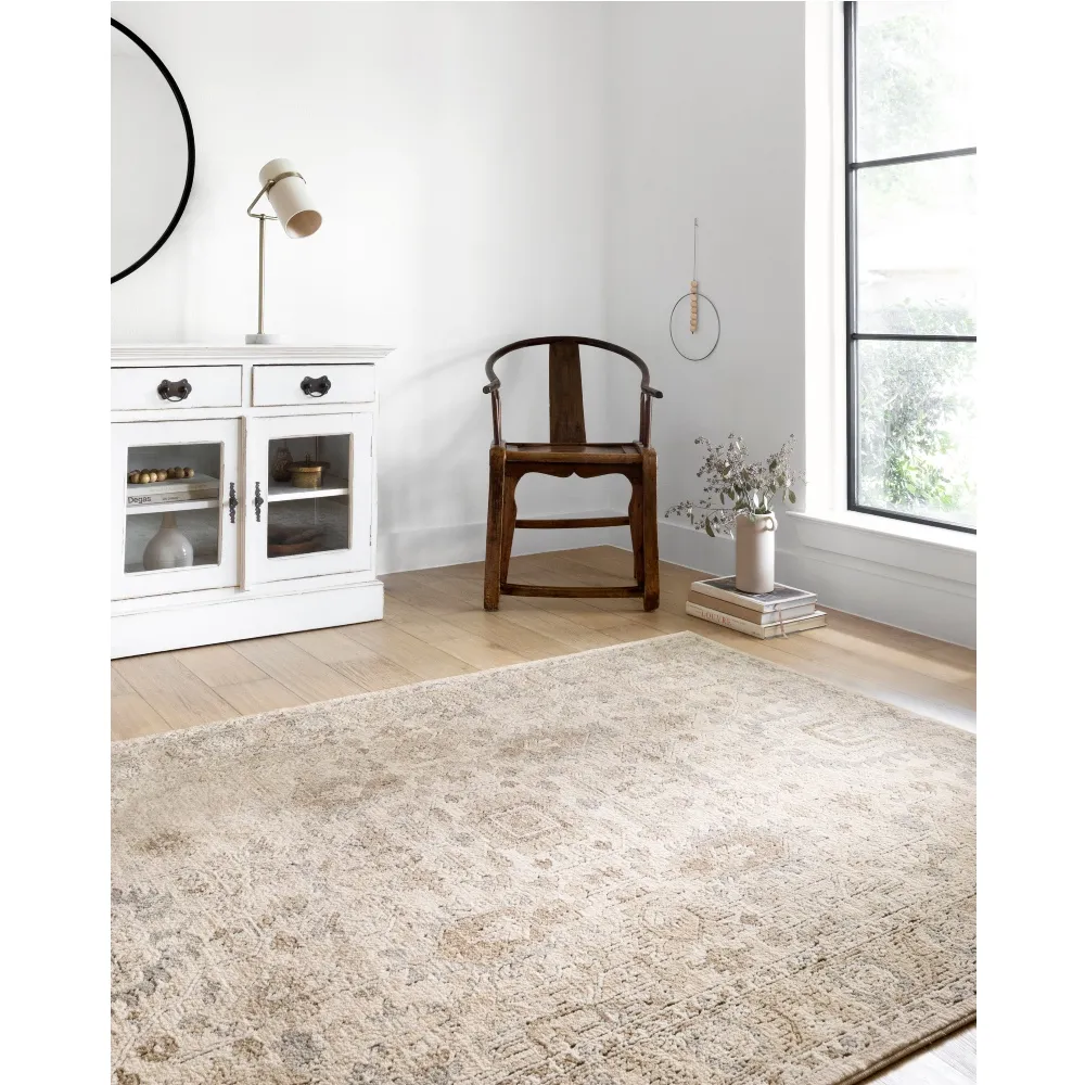 Ulandra Patterned Rug - Beige, Polypropylene