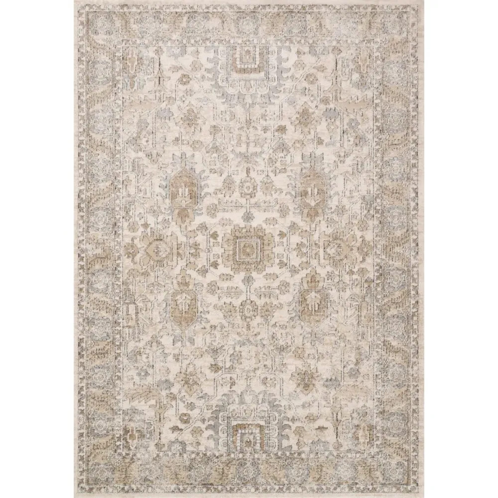 Ulandra Patterned Rug - Beige, Polypropylene