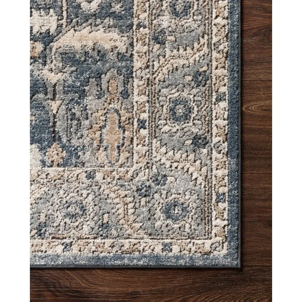 Ulandra Patterned Rug - Blue, Polypropylene