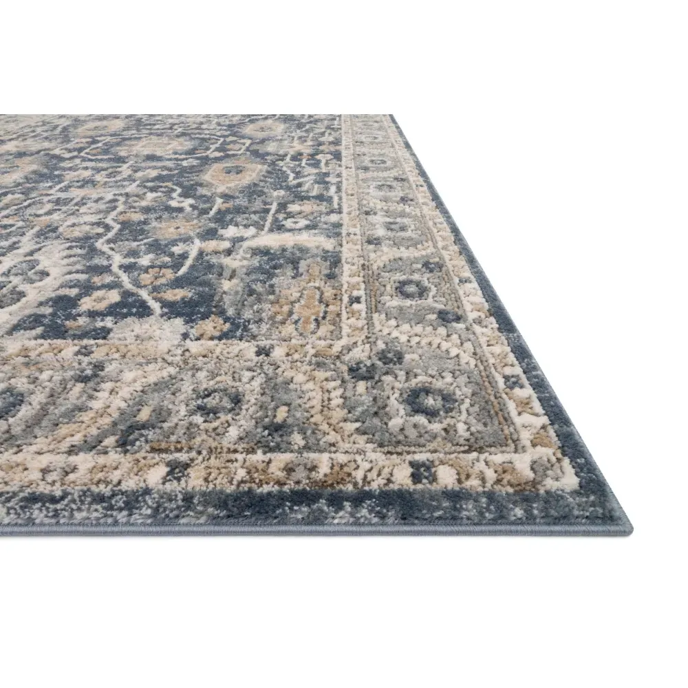 Ulandra Patterned Rug - Blue, Polypropylene