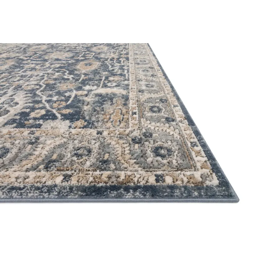 Ulandra Patterned Rug Sample - Blue, Polypropylene