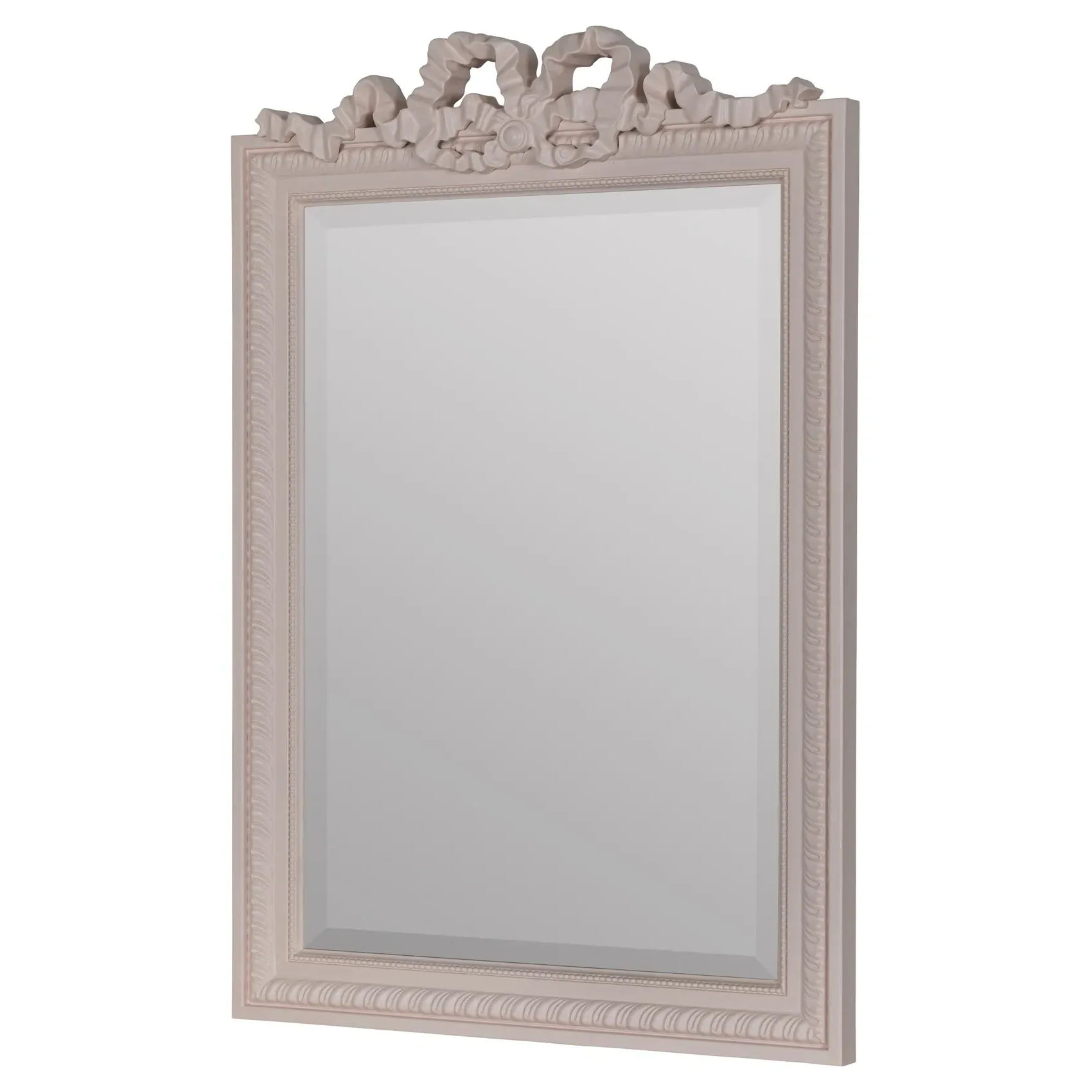 Ulysses Small Beveled Frame Wall Mirror - Pink