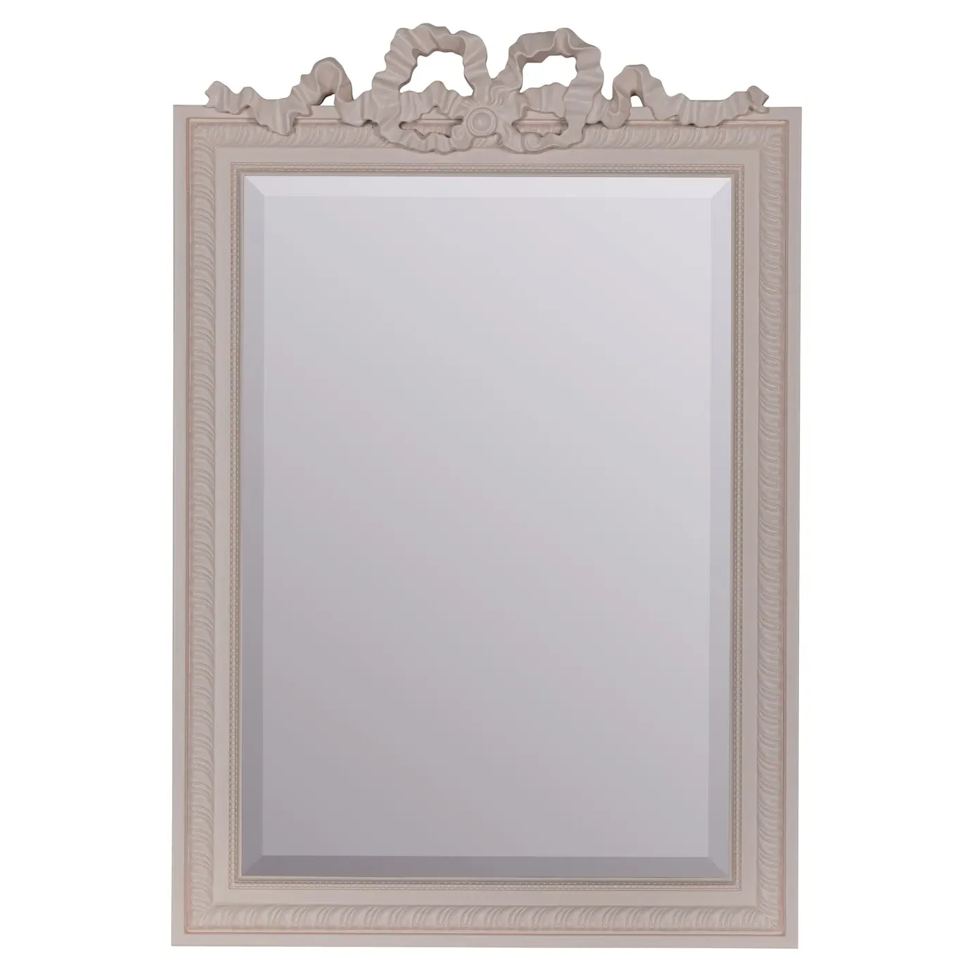 Ulysses Small Beveled Frame Wall Mirror - Pink