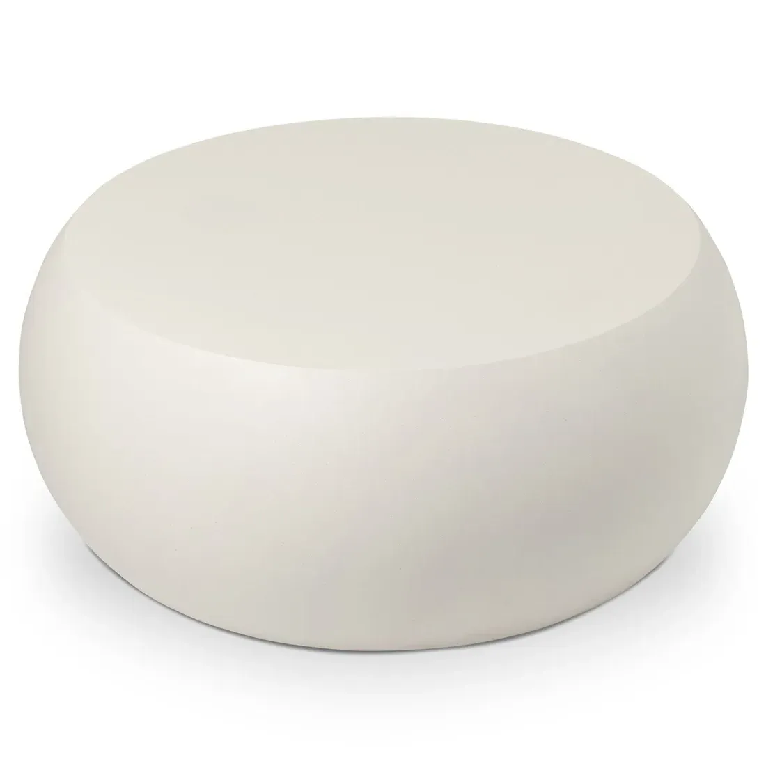Uriel Round Outdoor Coffee Table - Cream, Concrete