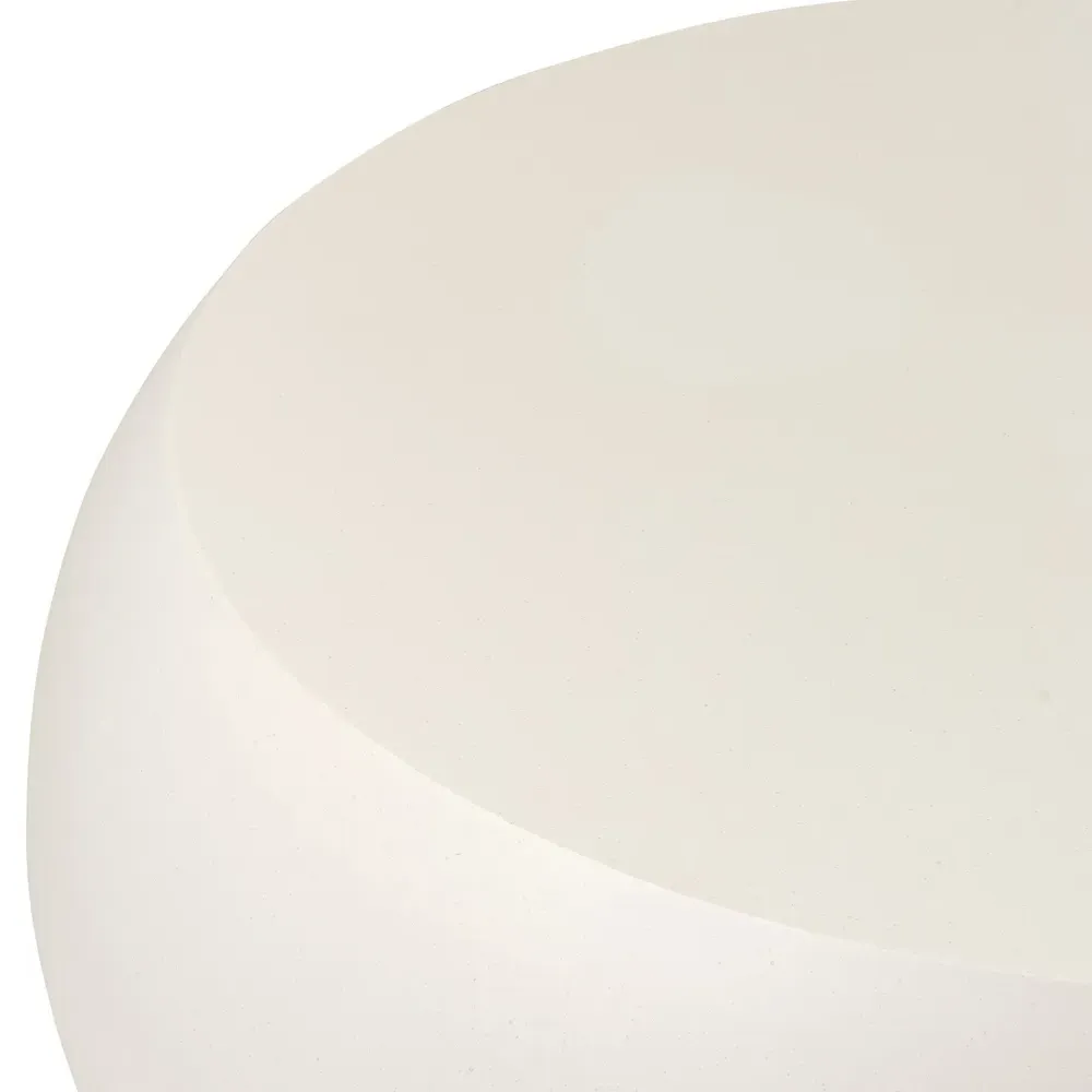 Uriel Round Outdoor Coffee Table - Cream, Concrete