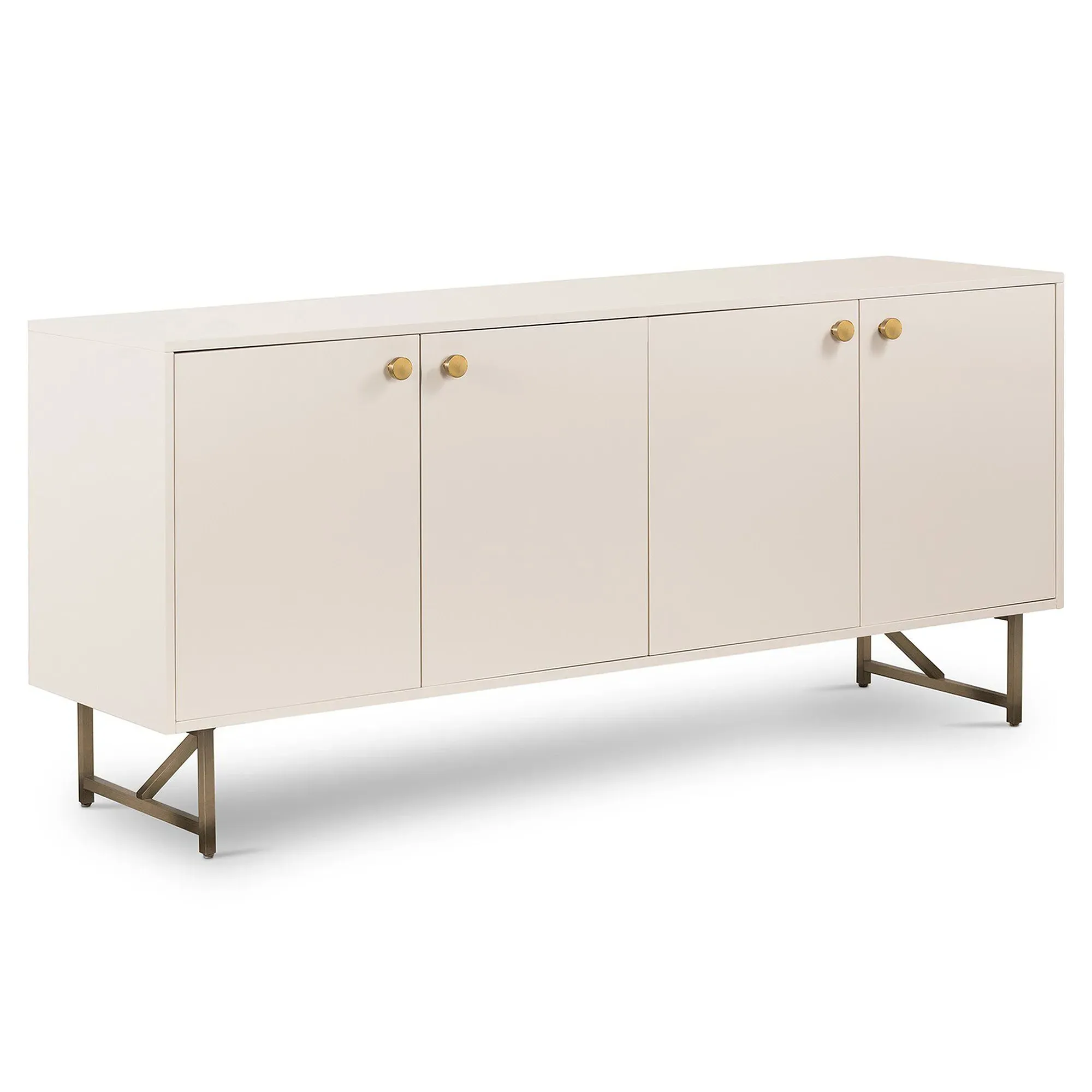 Valdo 4 Door Sideboard - Beige, Hardwood