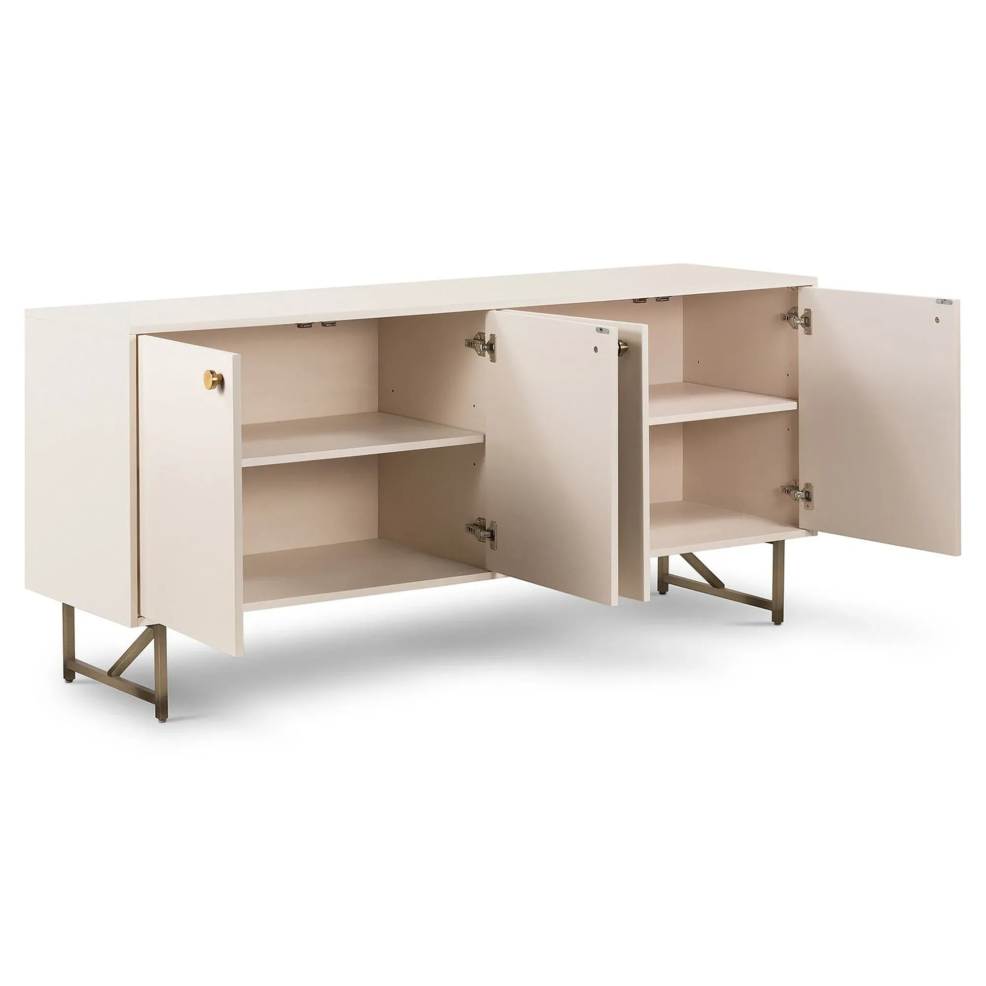 Valdo 4 Door Sideboard - Beige, Hardwood
