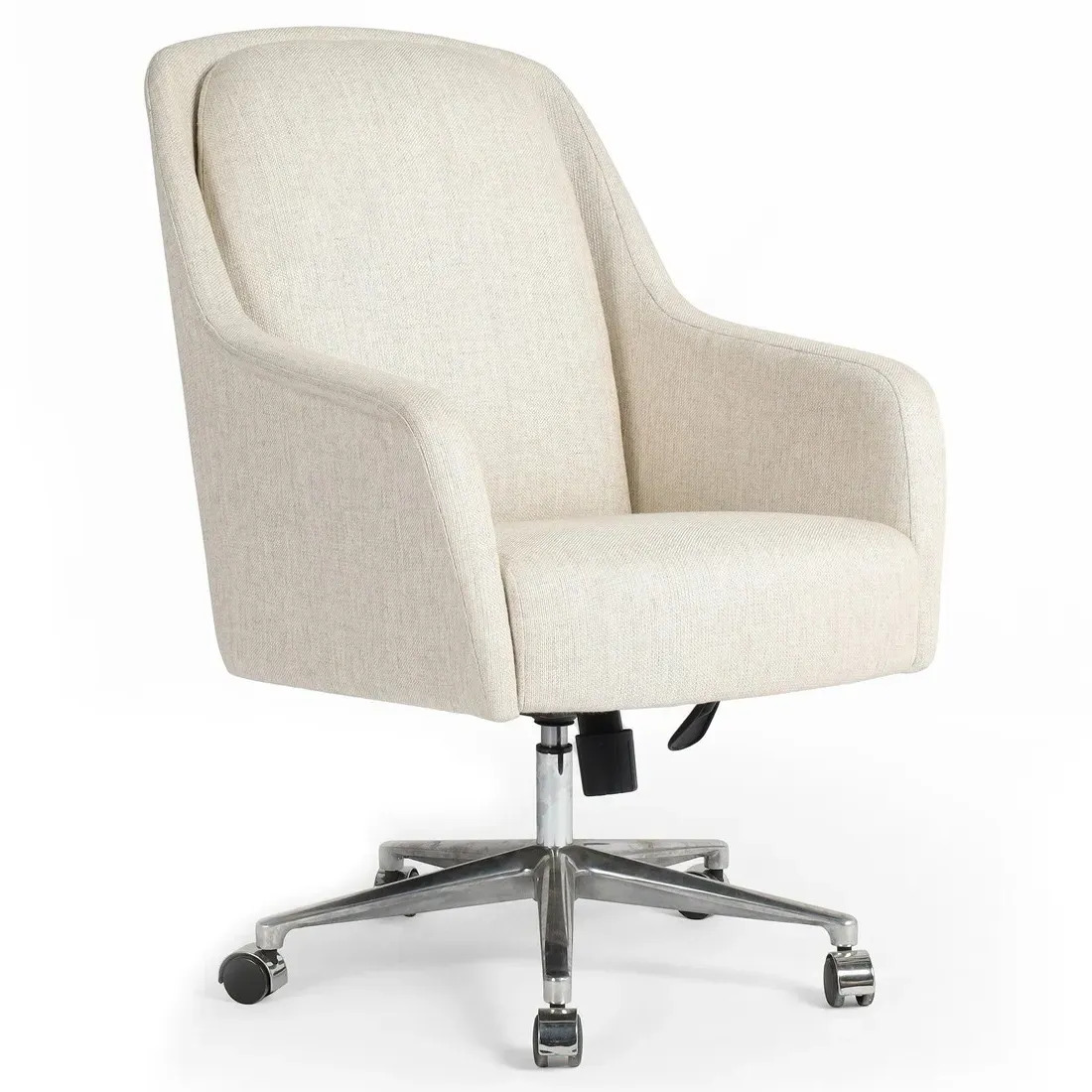 Valena Office Chair - Off White, Aluminum
