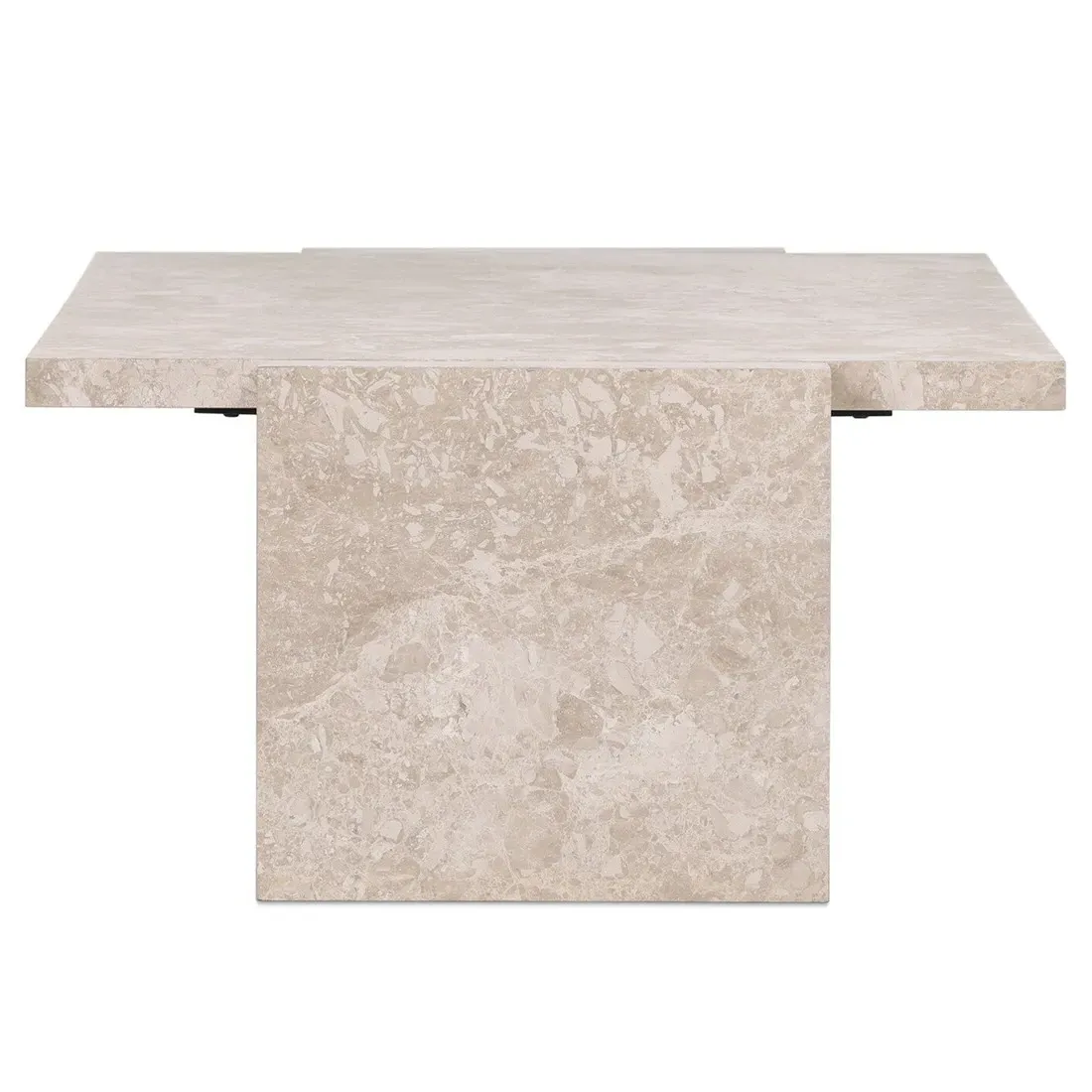 Valerie Rectangular Coffee Table - Beige, Marble