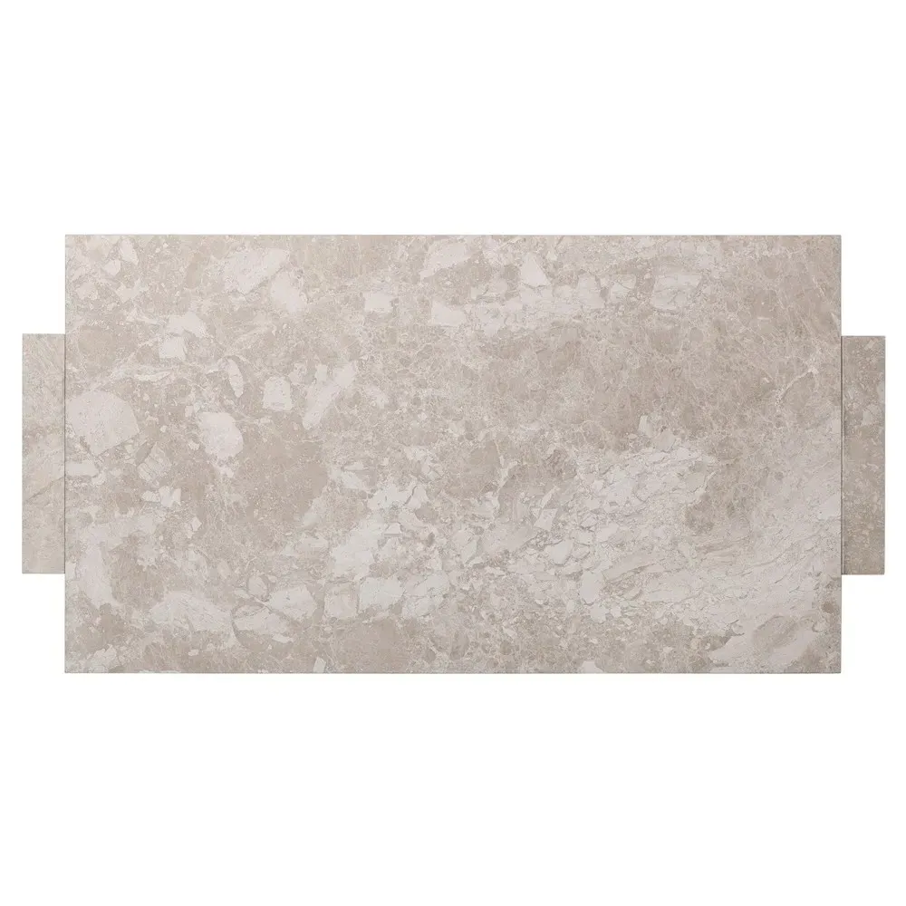 Valerie Rectangular Coffee Table - Beige, Marble