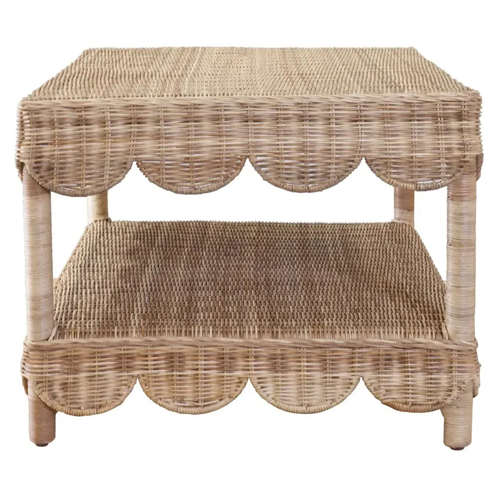 Valerie Rectangular Coffee Table - Natural, Rattan
