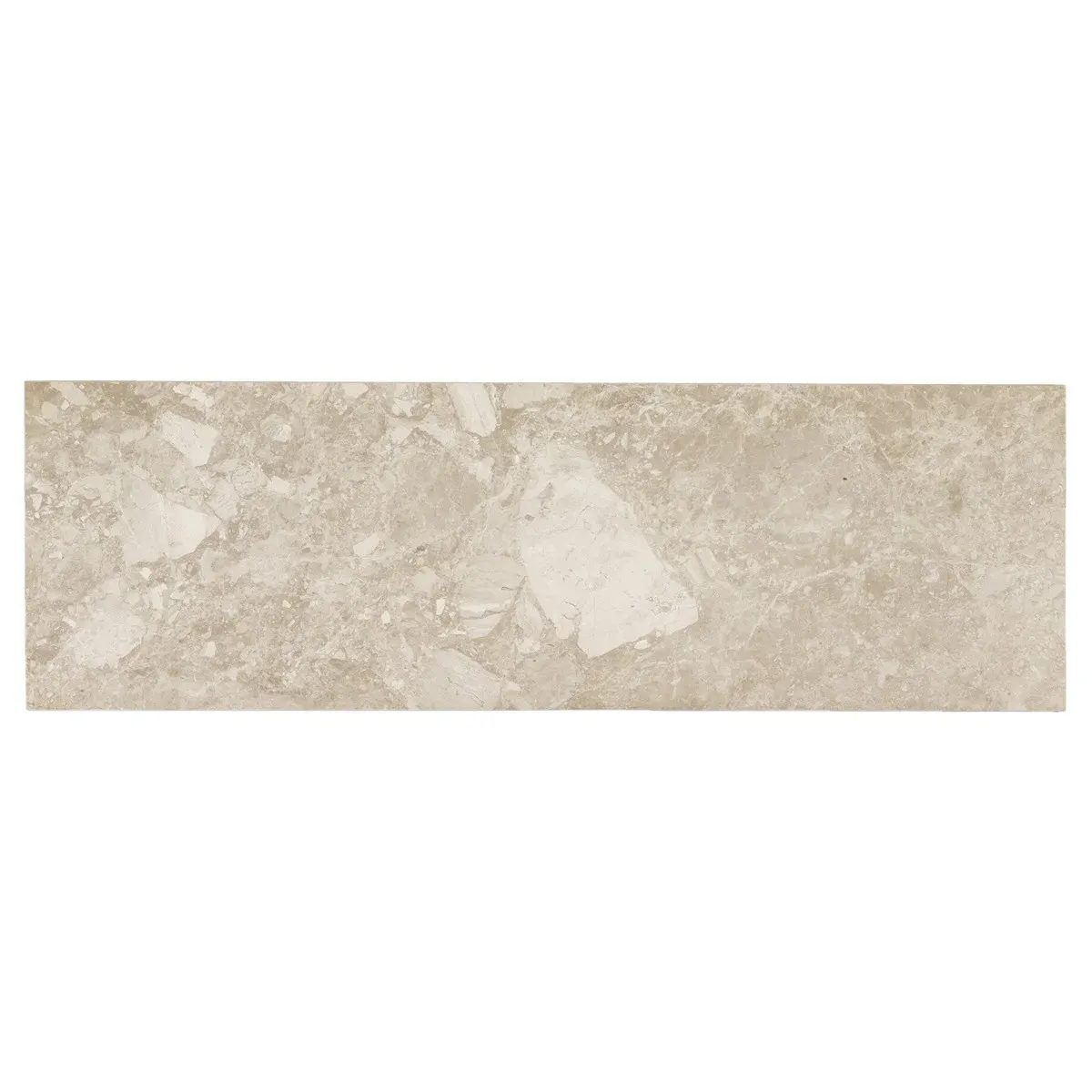 Valerie Rectangular Console Table - Beige, Marble