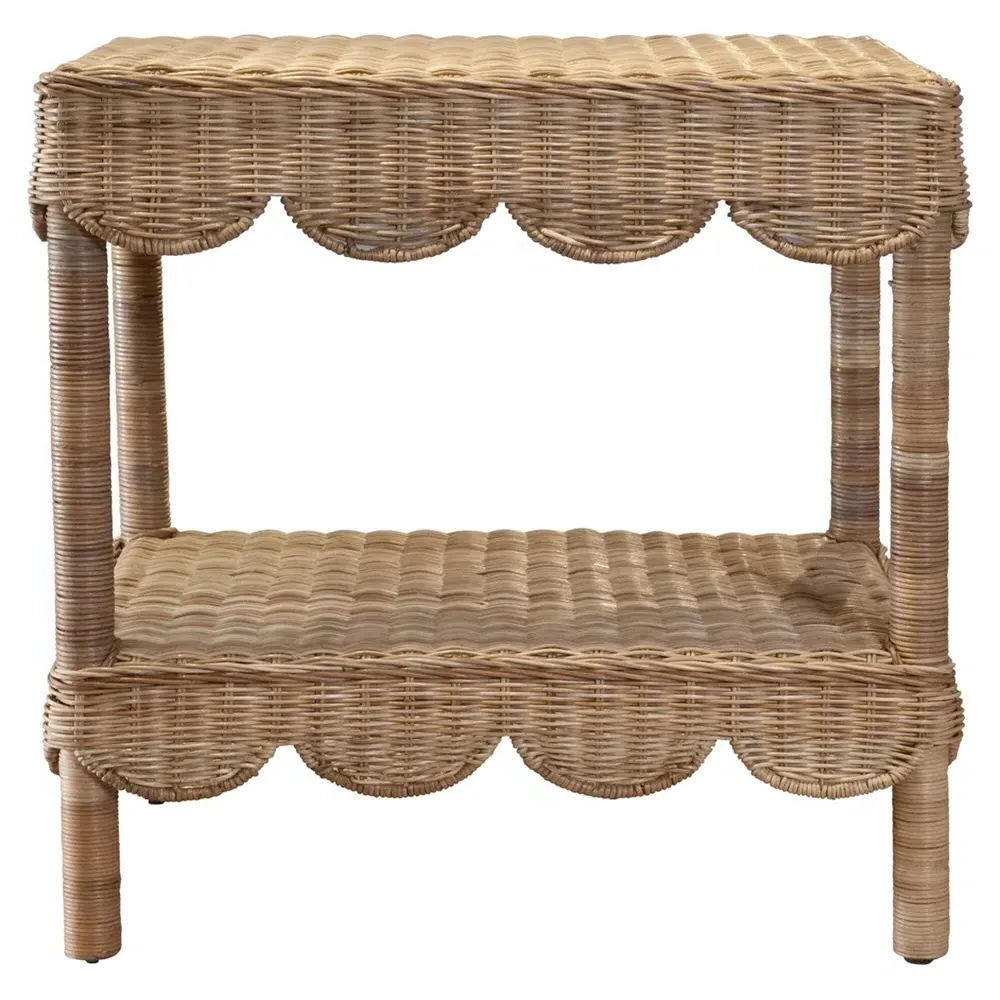 Valerie Rectangular Side Table - Natural, Rattan image